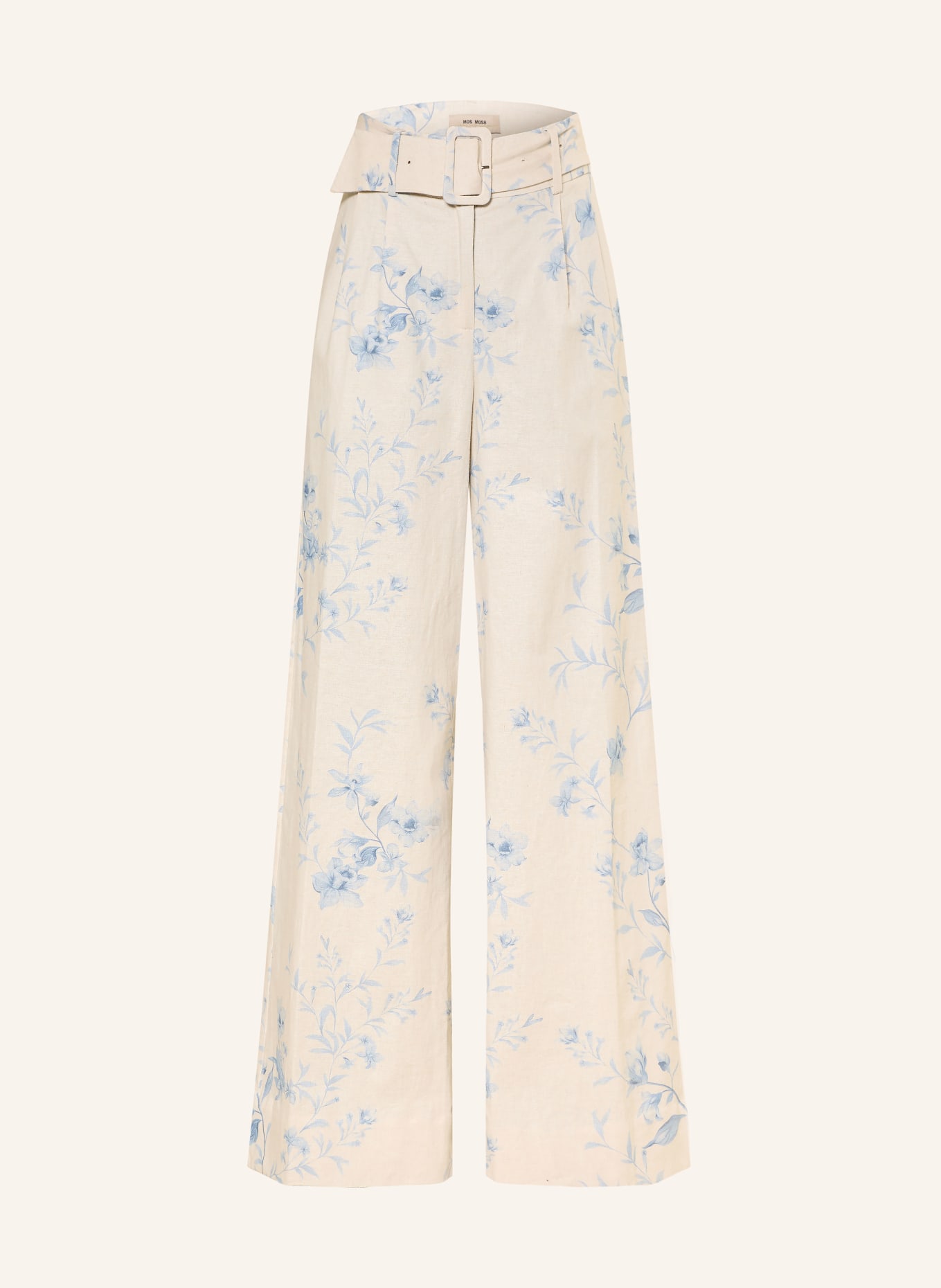 MOS MOSH Marlenehose MMUNISE ELLISH mit Leinen: ECRU / BLAU