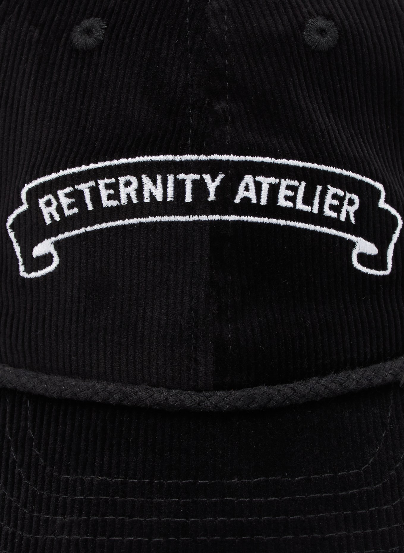 RETERNITY Cord Cap: BLACK / WHITE