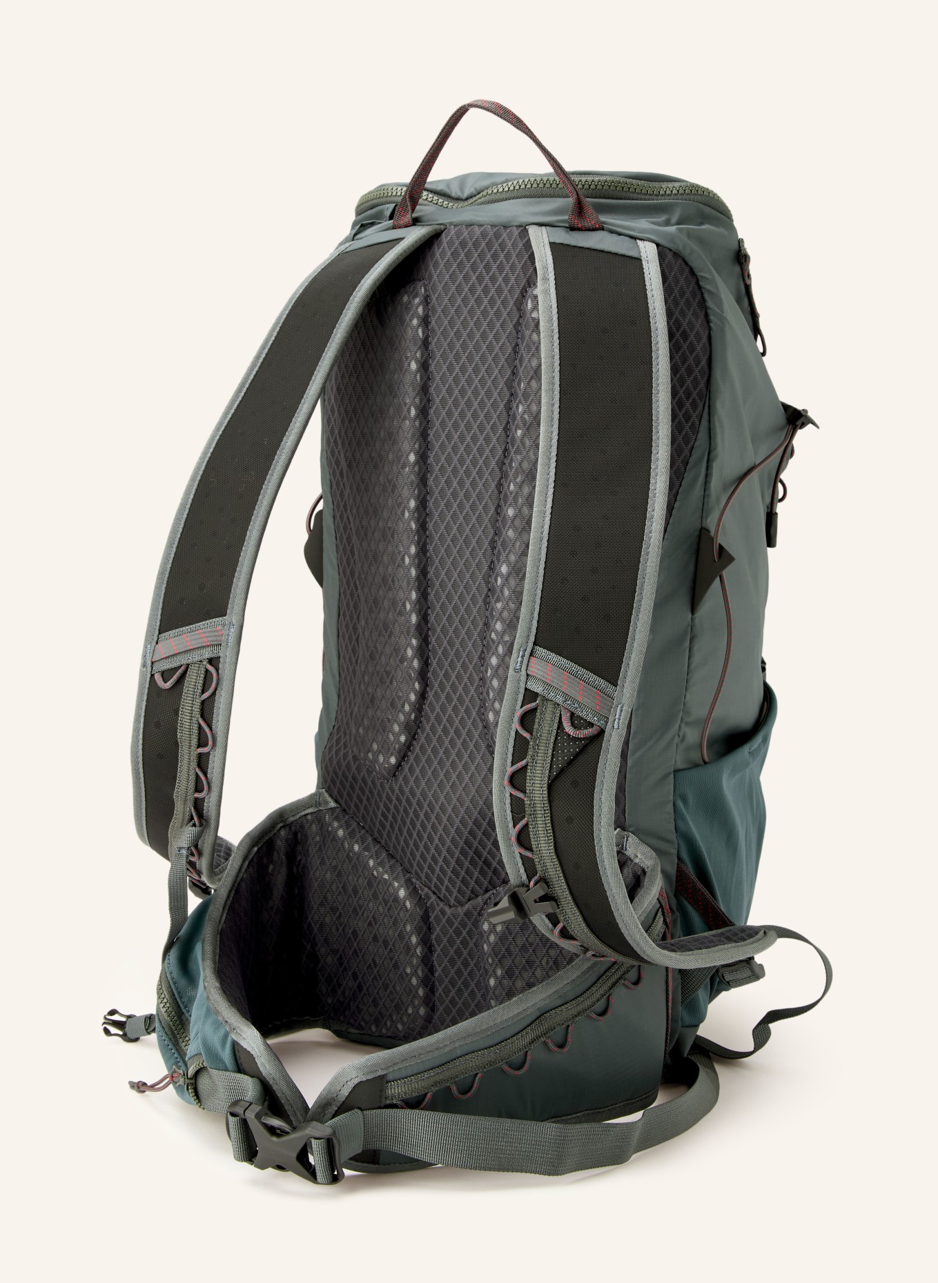 Klättermusen GILLING 20 L Backpack: DARK GREEN / RED / BLACK