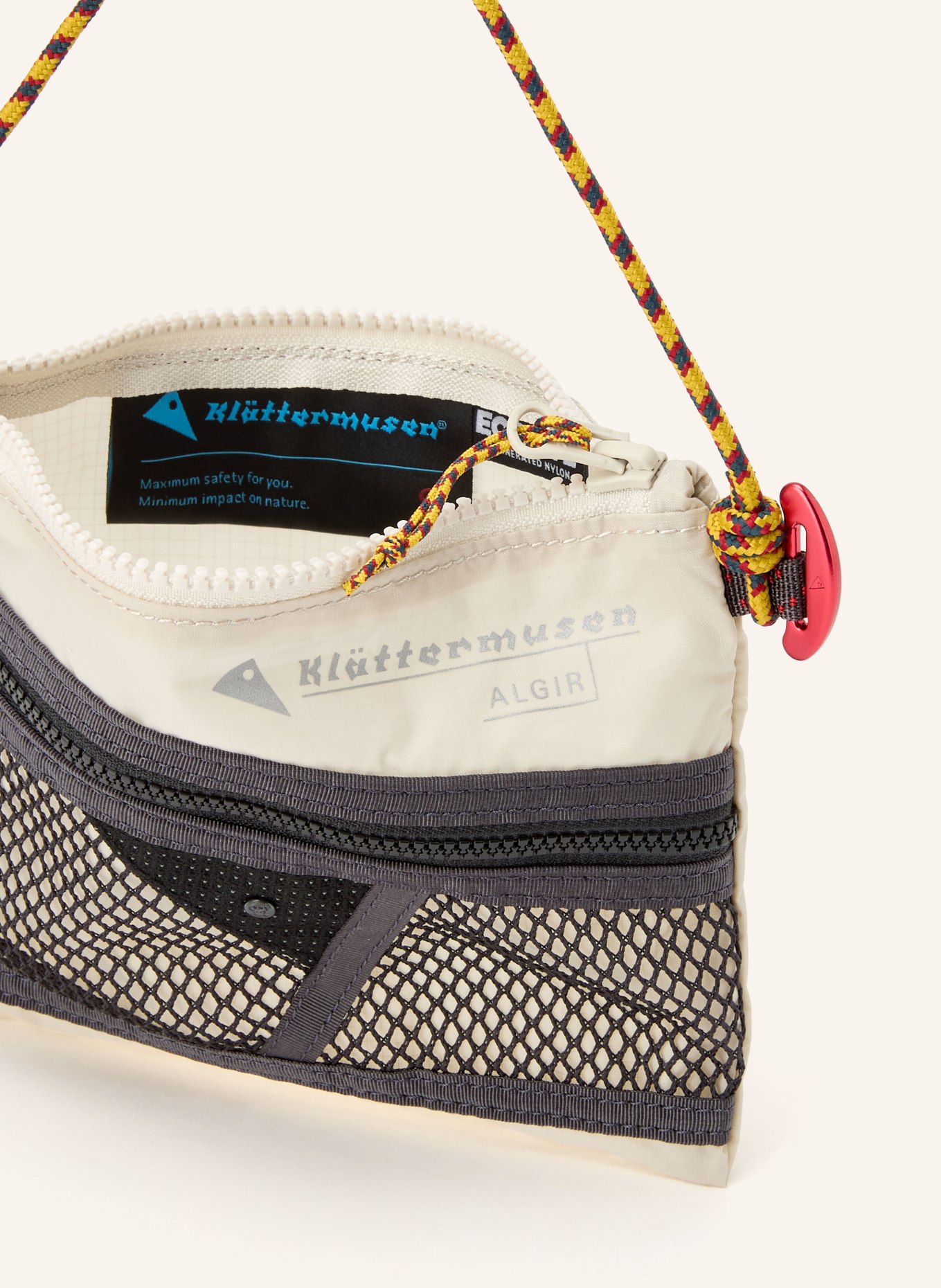 Klättermusen ALGIR SMALL Shoulder Bag: CREAM / DARK RED / BLACK