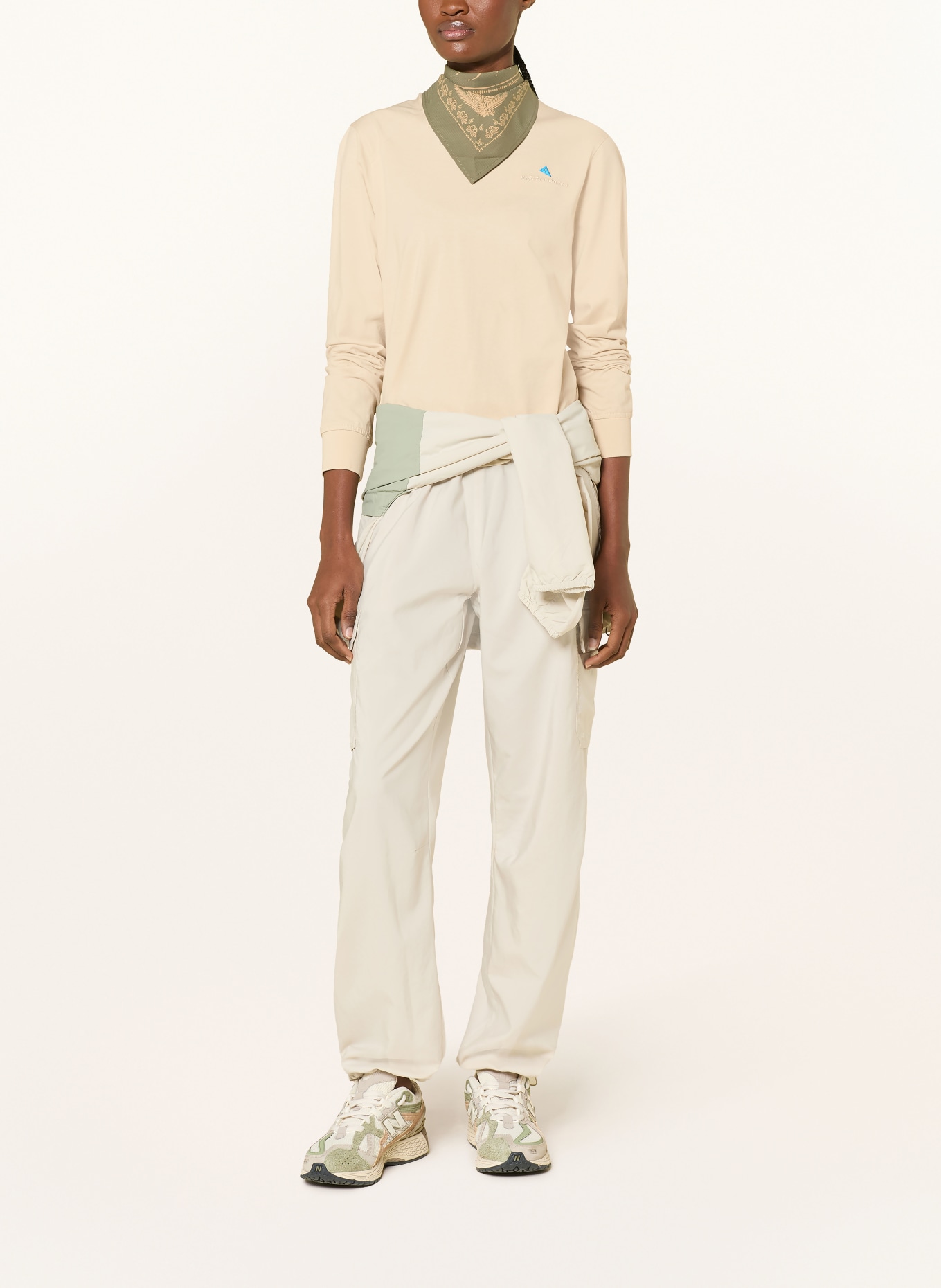 Klättermusen Longsleeve ROOT LOGO LS: CREME