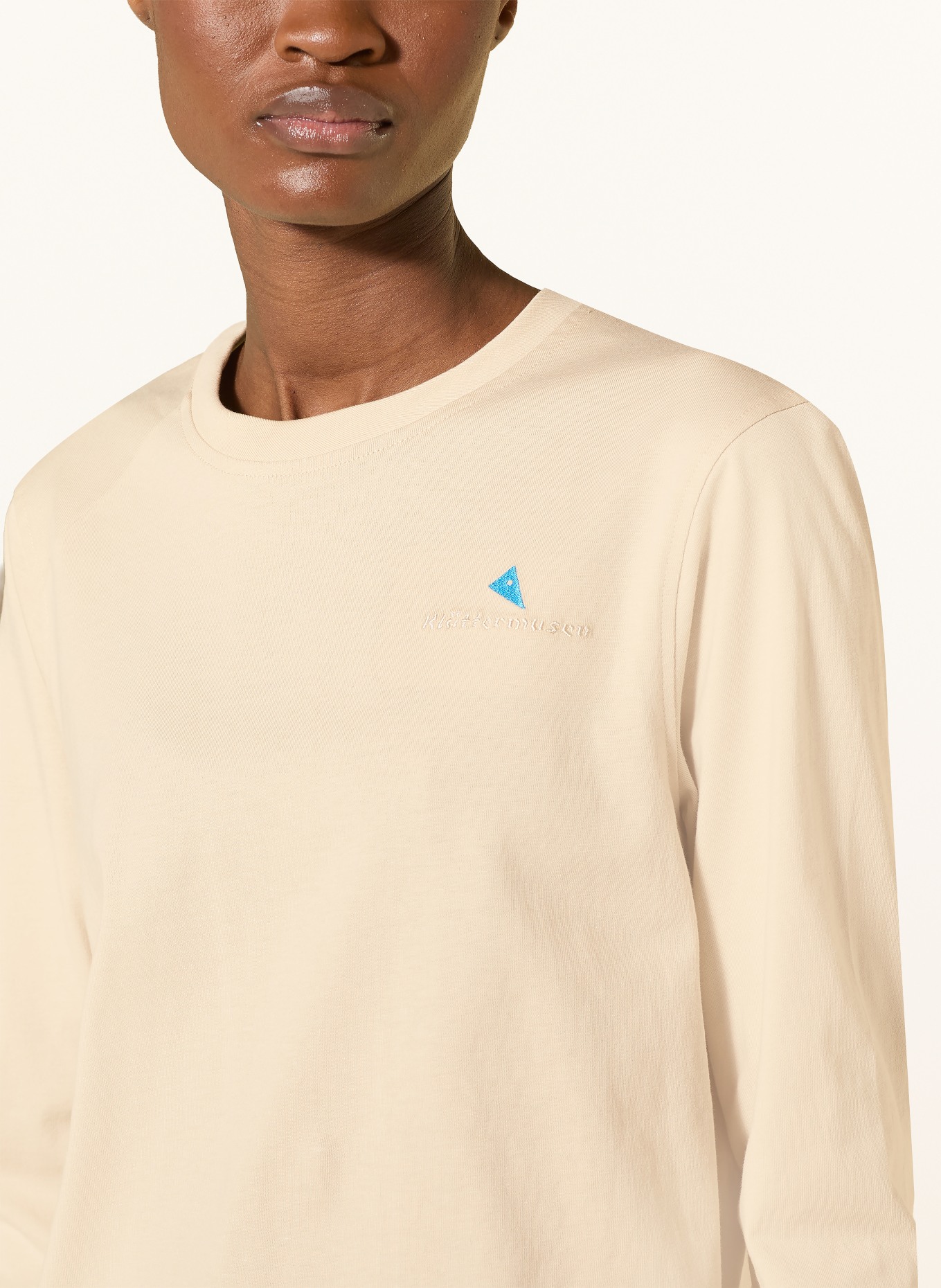 Klättermusen Longsleeve ROOT LOGO LS: CREME