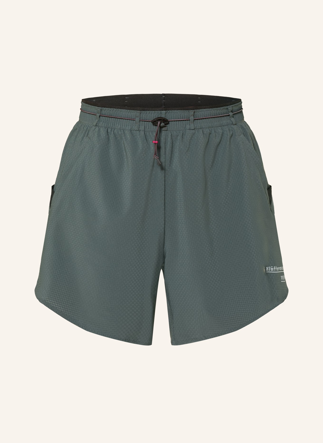 Klättermusen Spodenki do biegania 2 w 1 DISER: CZIEMNOSZARY / CZARNY