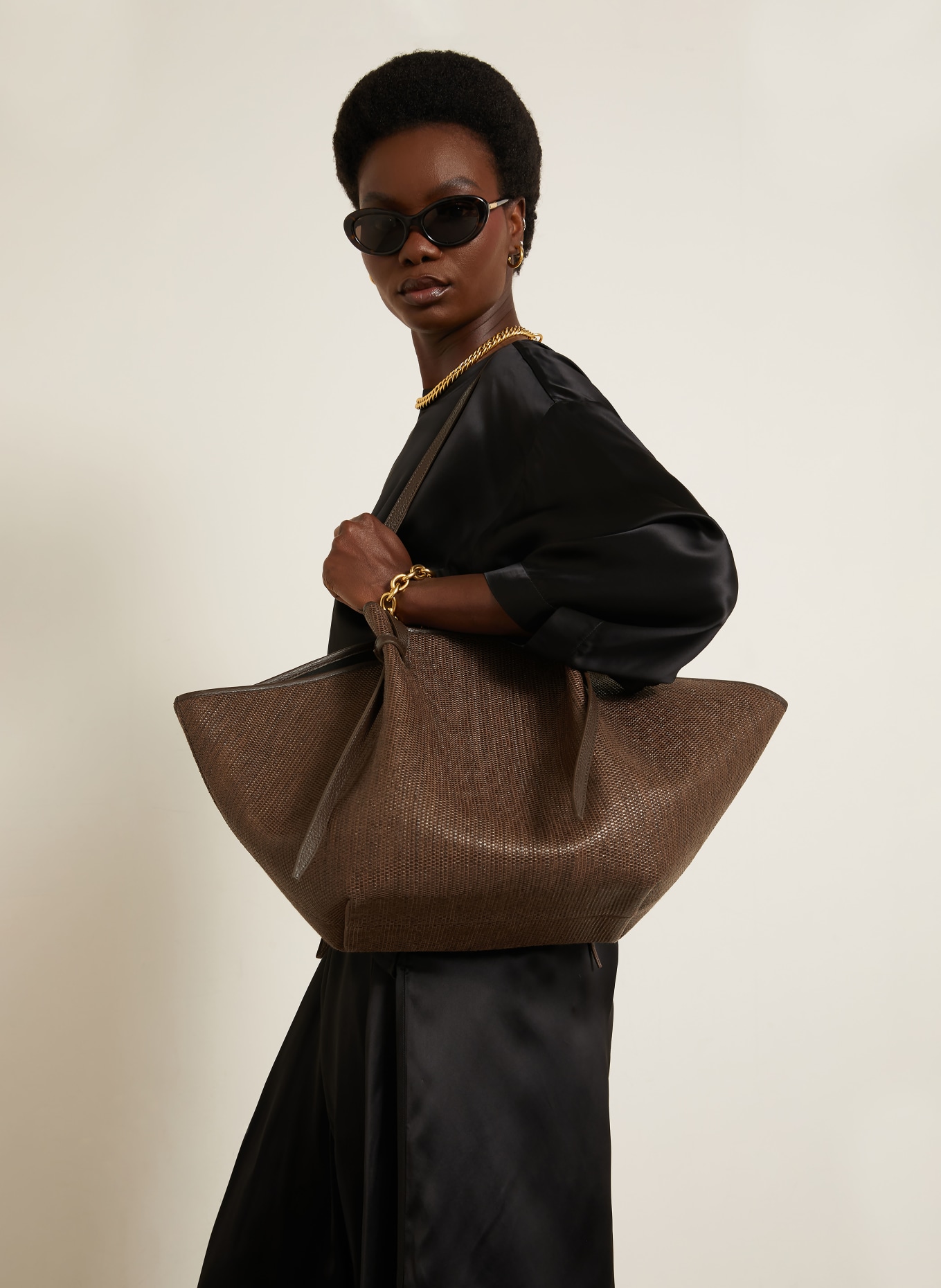 YUZEFI Shopper MOCHI LARGE: MARRON FONCÉ