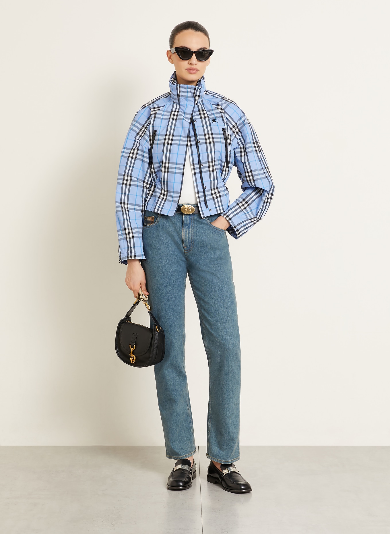 BURBERRY Jacke LAYHAM: HELLBLAU / WEISS / SCHWARZ