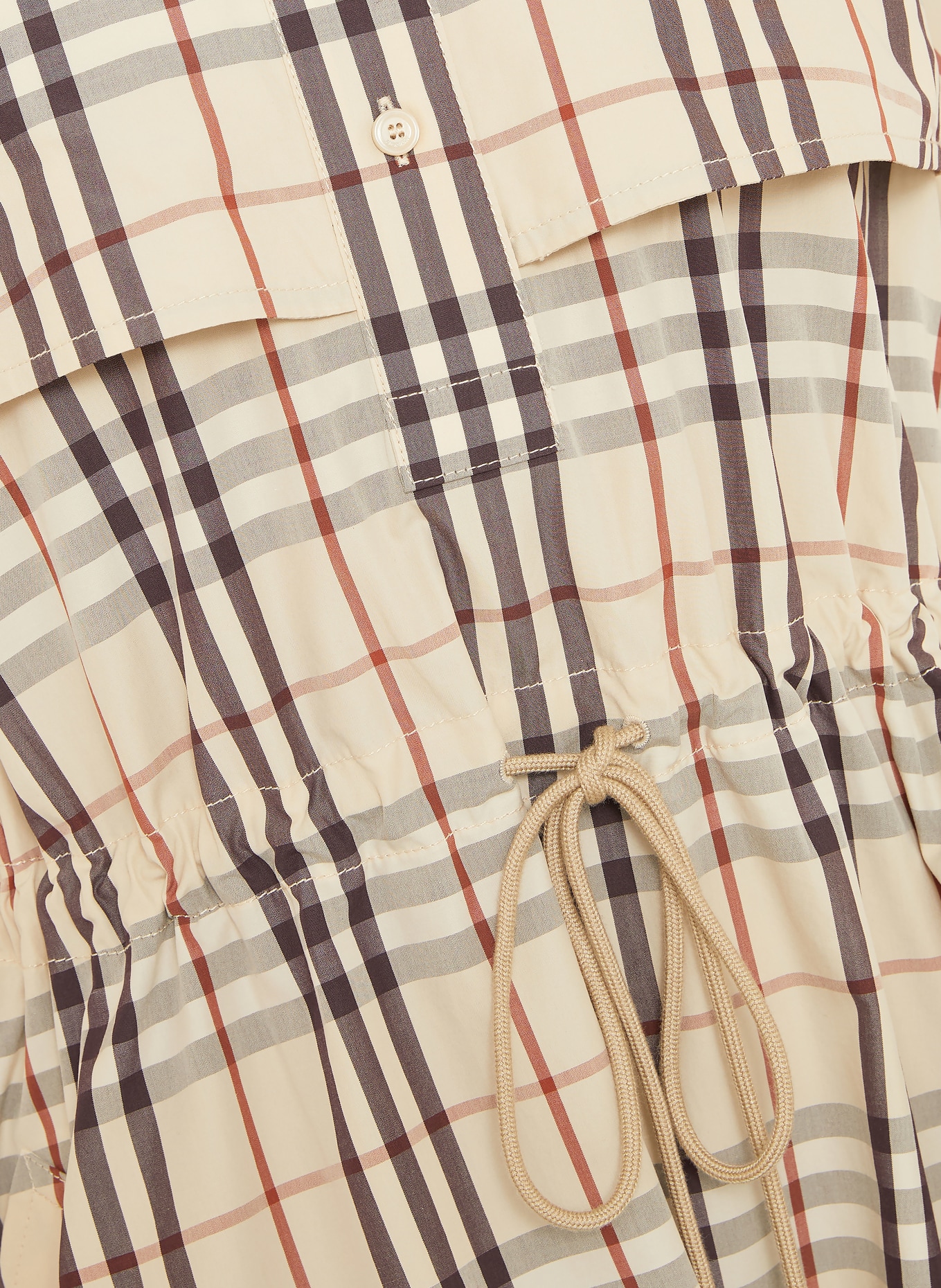 BURBERRY ISOTTA Dress: LIGHT BROWN / DARK BROWN / BROWN