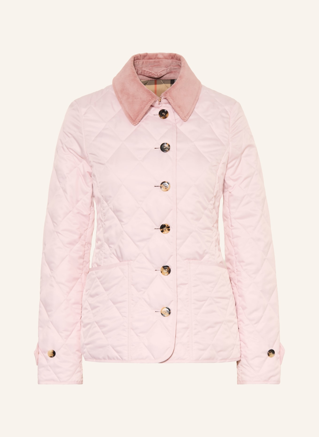 BURBERRY Quilted jacket: LIGHT PINK