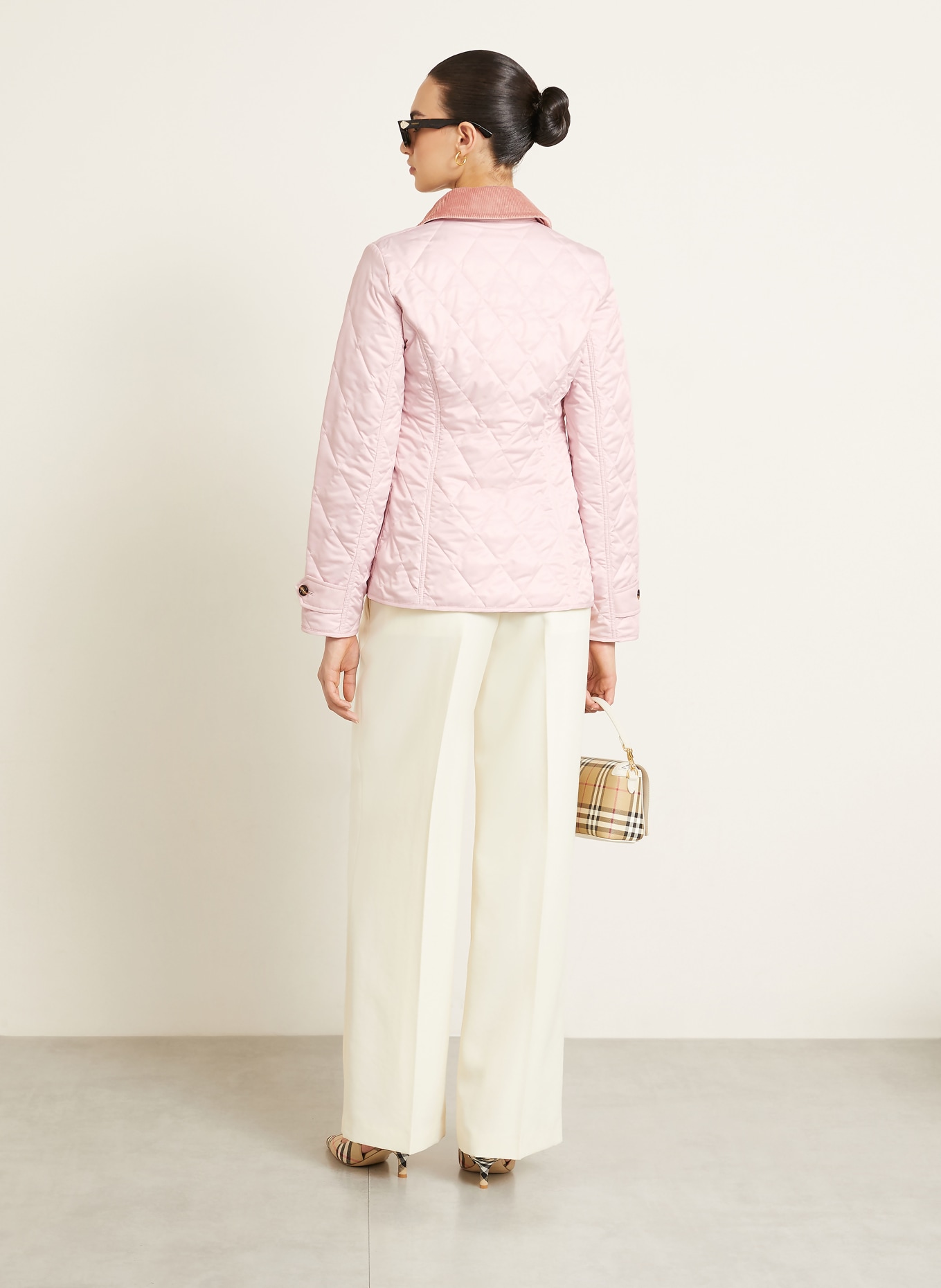 BURBERRY Quilted jacket: LIGHT PINK