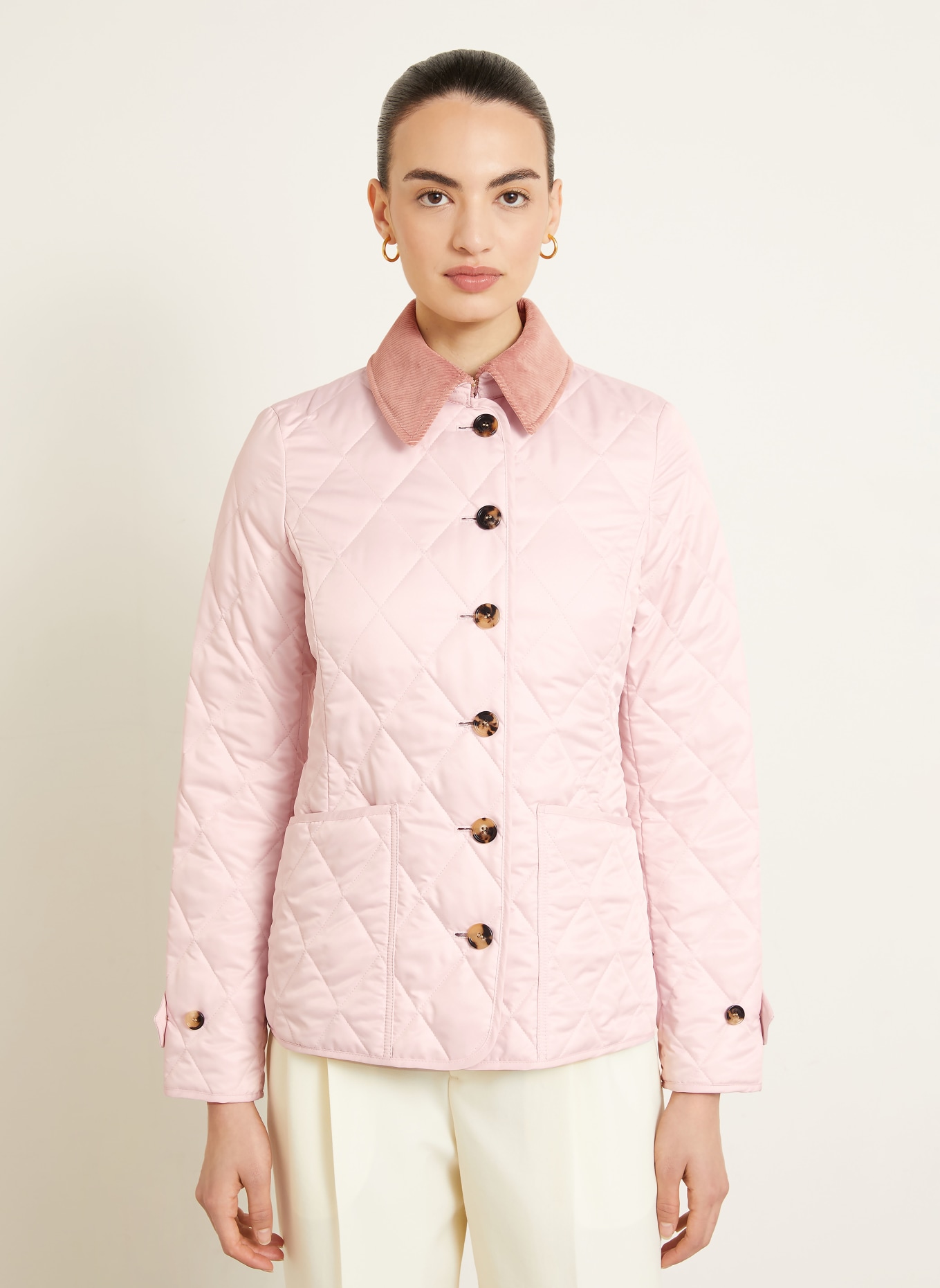 BURBERRY Quilted jacket: LIGHT PINK