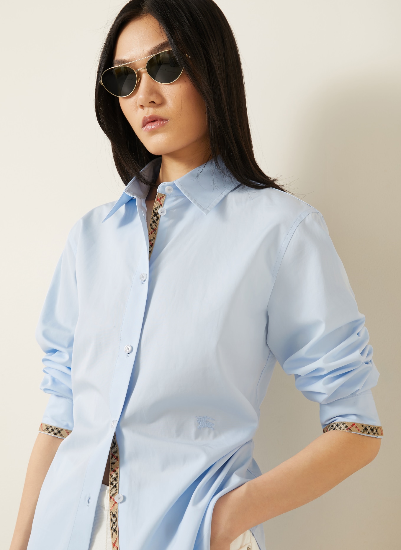 BURBERRY Hemdbluse ELLORA: HELLBLAU