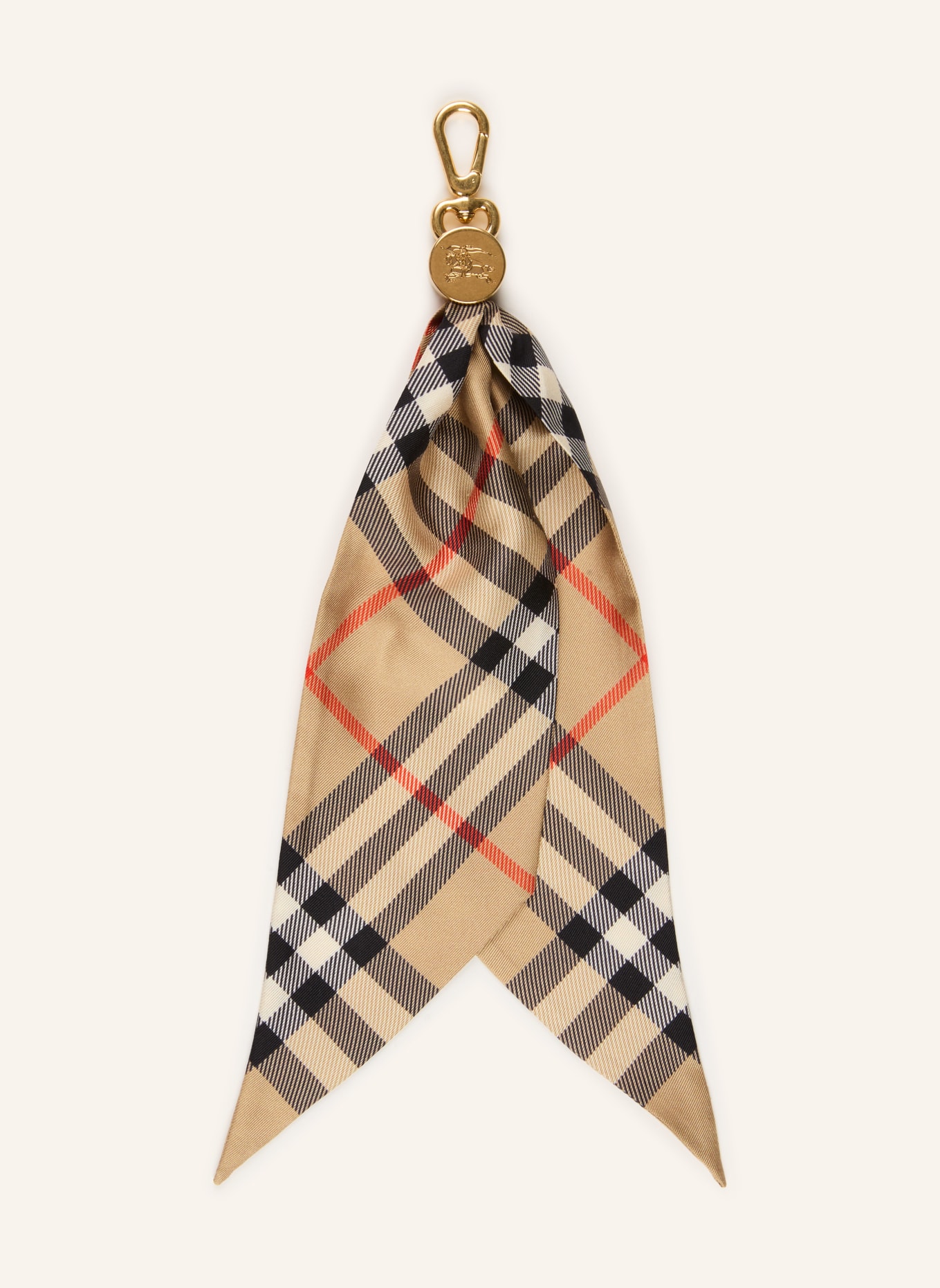 BURBERRY Taschenanhänger: BEIGE / ROT / SCHWARZ