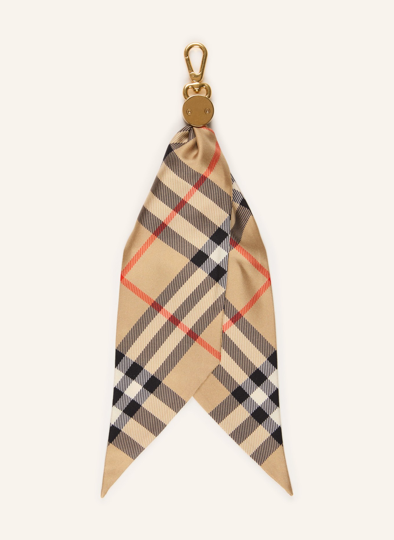 BURBERRY Taschenanhänger: BEIGE / ROT / SCHWARZ