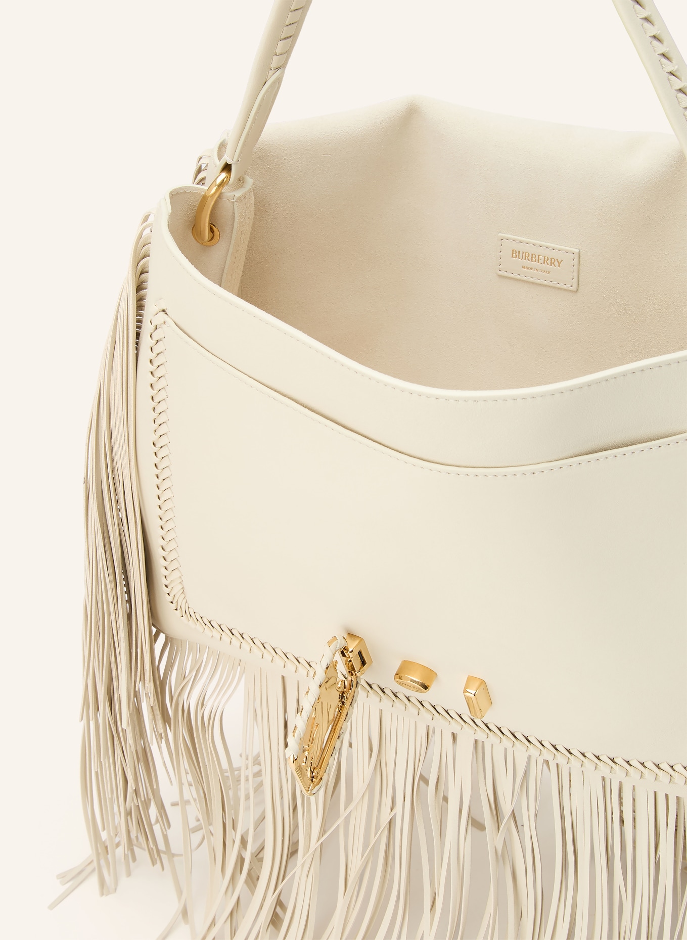 BURBERRY Schoudertas RIDER MEDIUM: WIT
