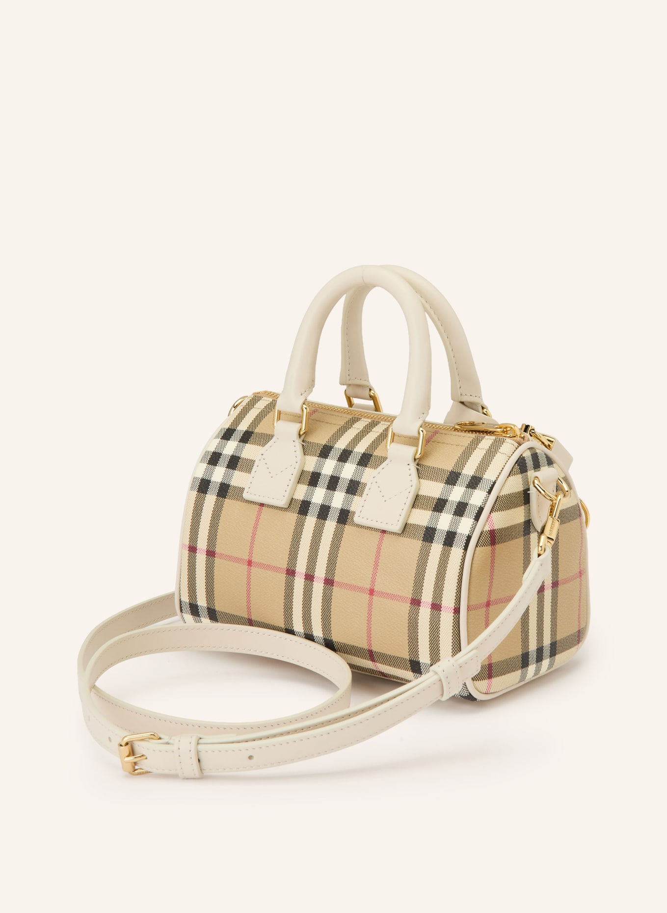 BURBERRY Torebka BOWLING: BEŻOWY / KREMOWY / CZARNY