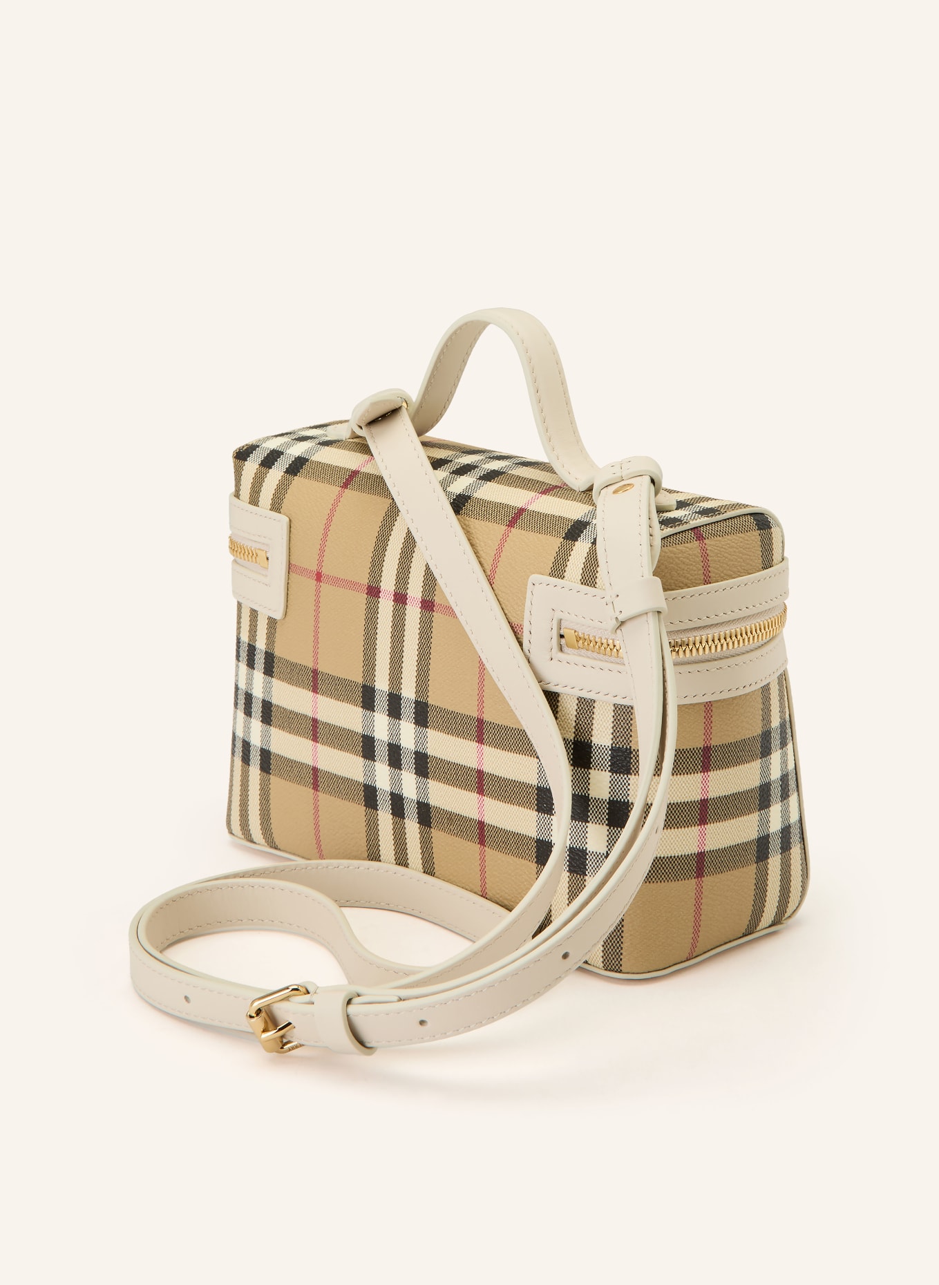 BURBERRY VANITY CASE Handbag: BEIGE / GOLD / CREAM