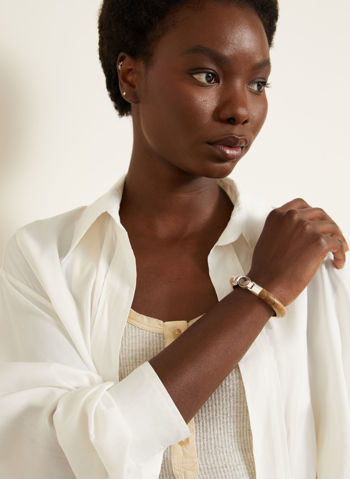 ISABEL MARANT Bangle: BROWN / SILVER