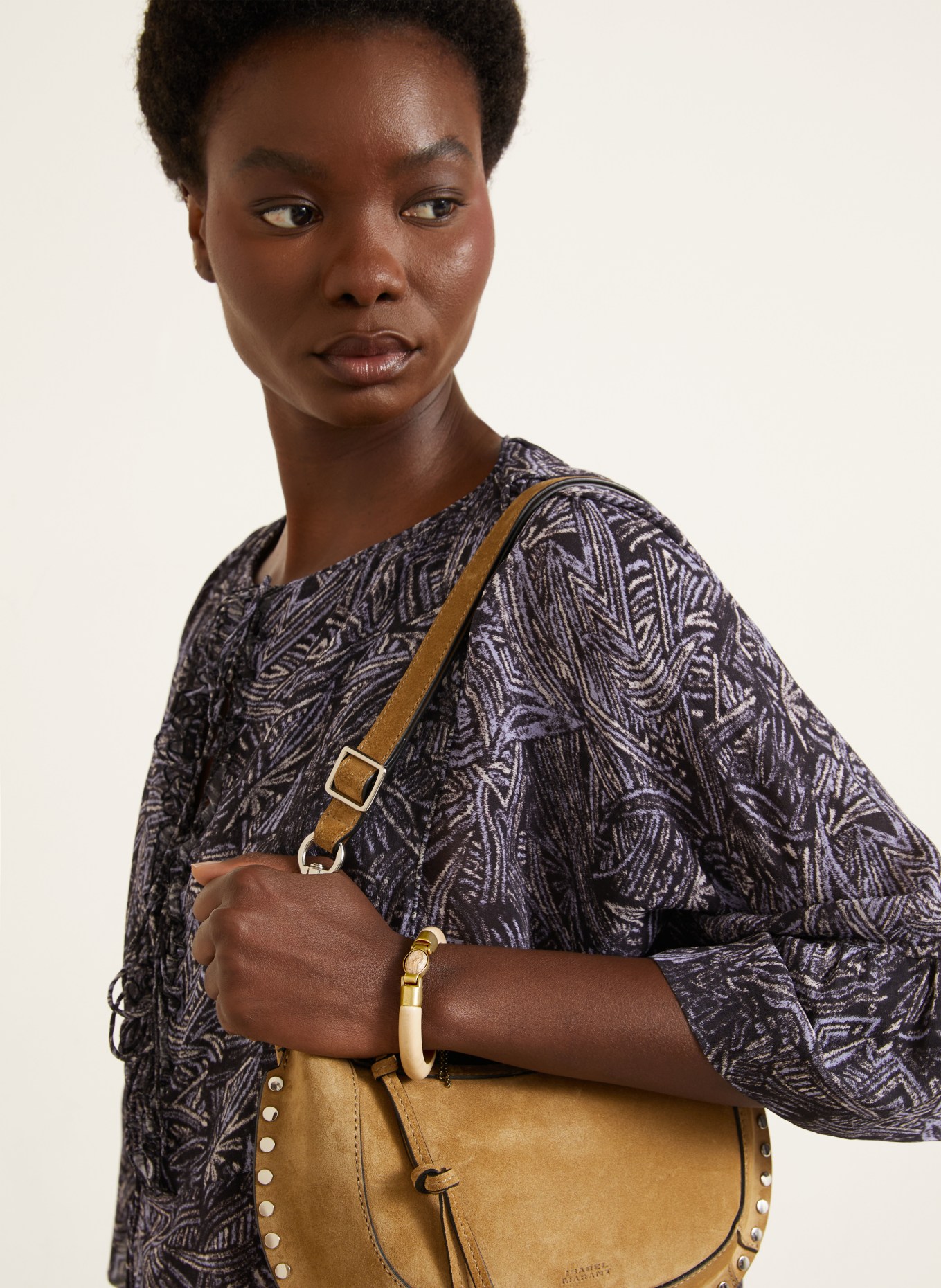 ISABEL MARANT Bangle: BEIGE / GOLD