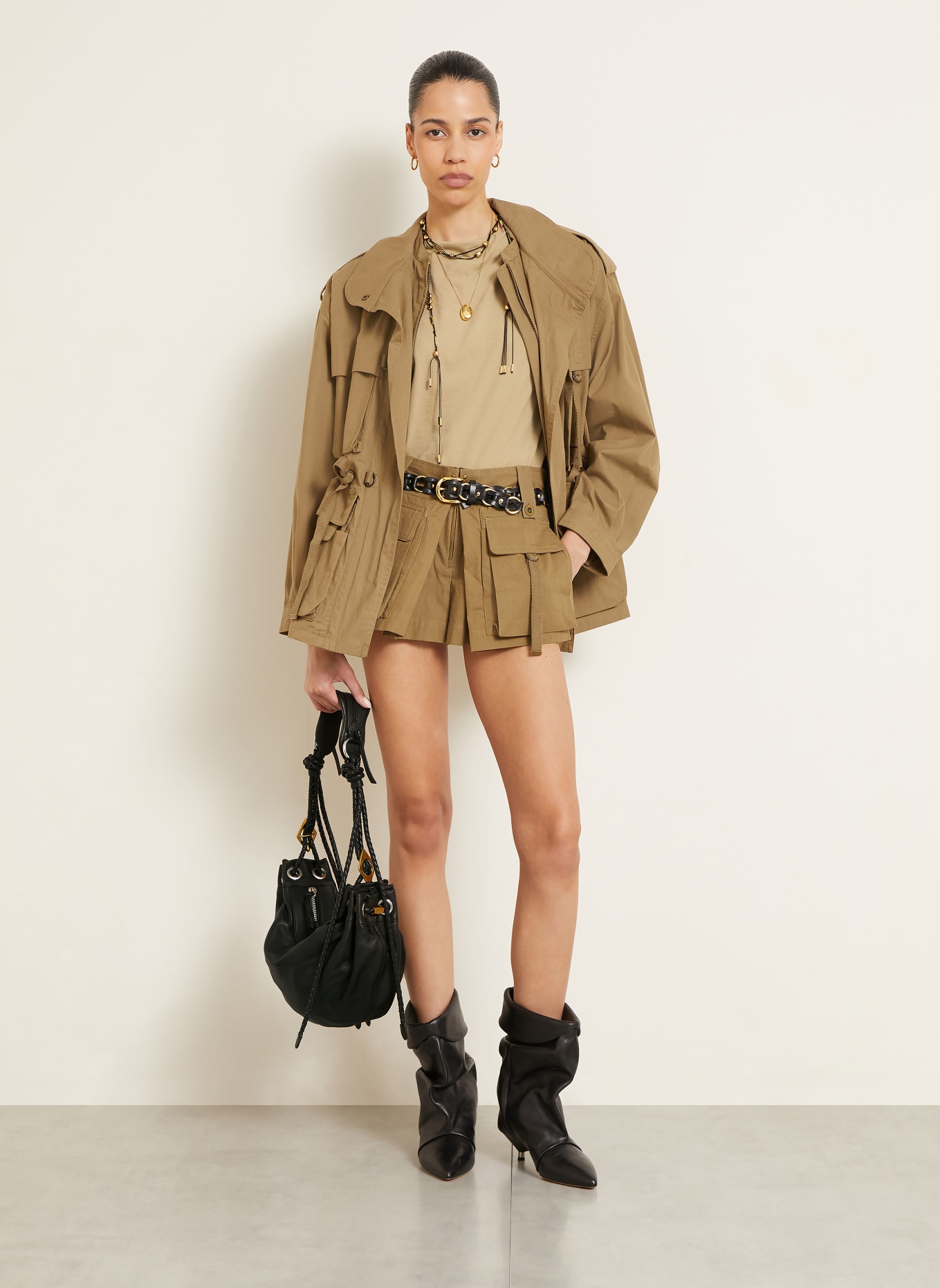 ISABEL MARANT Schoudertas MAIA MEDIUM: ZWART