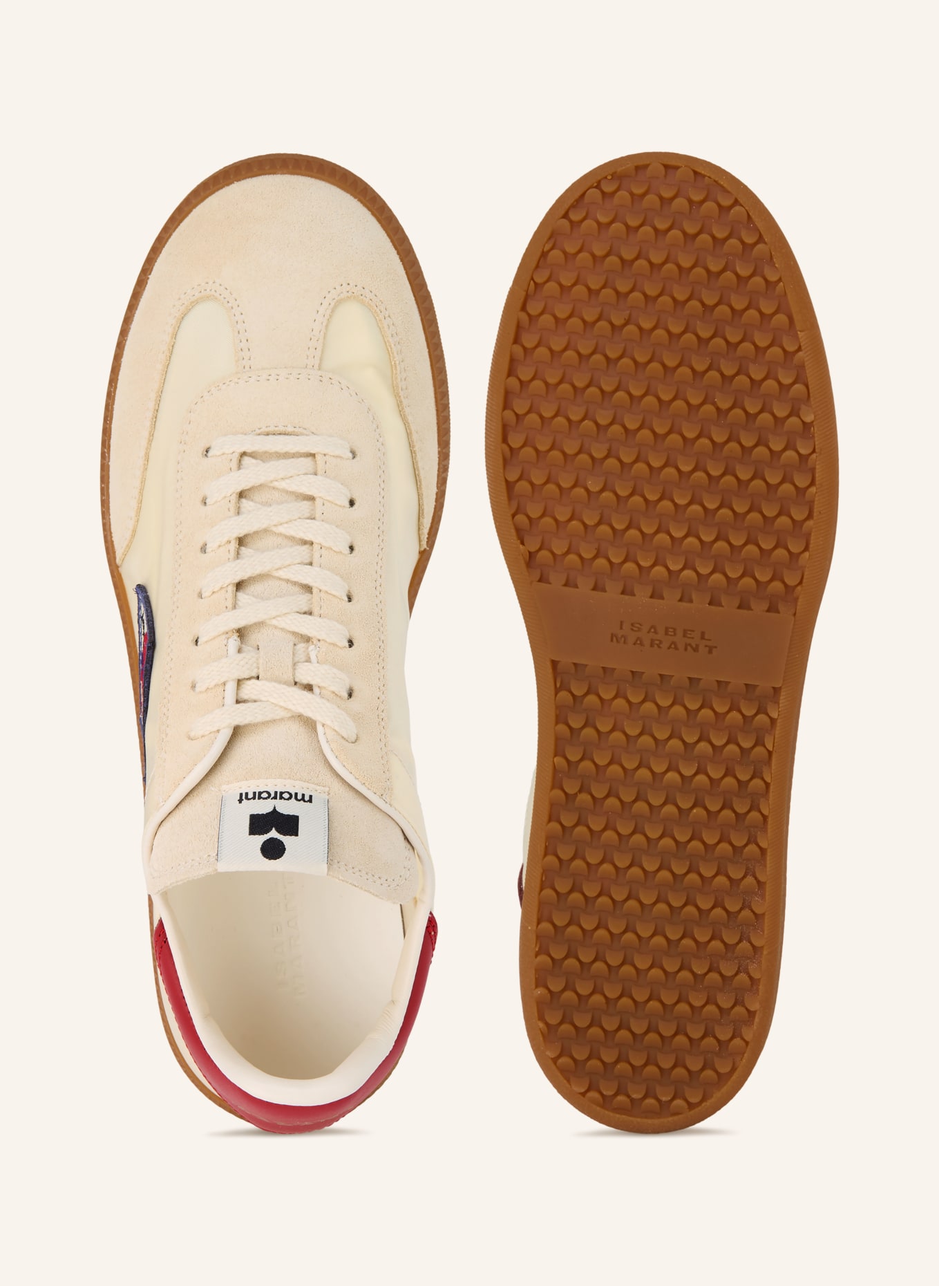 ISABEL MARANT Sneaker KAYCEE: BEIGE / ROT