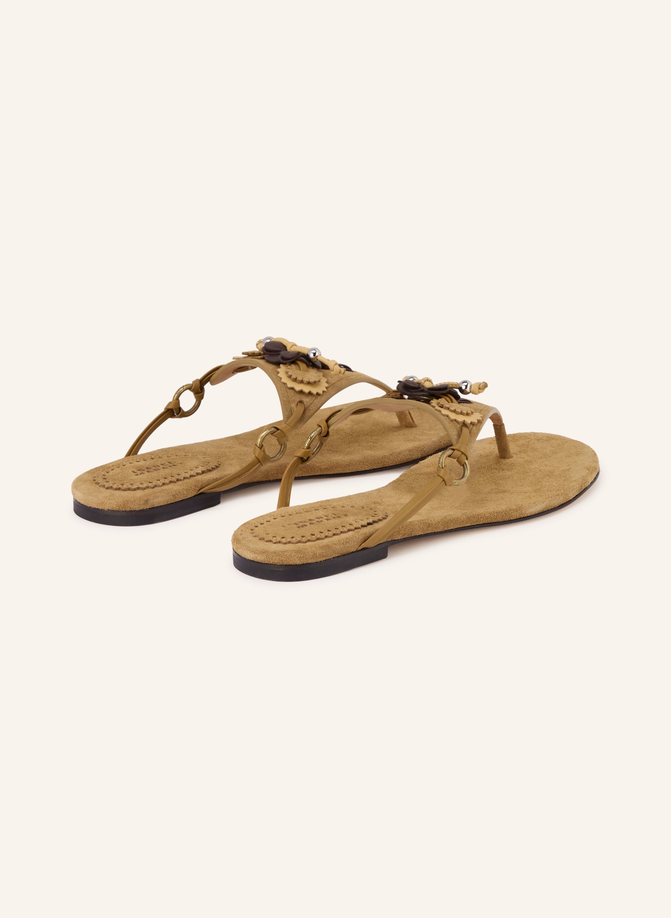 ISABEL MARANT Zehentrenner ELATO-GD: CAMEL / HELLBRAUN / DUNKELBRAUN