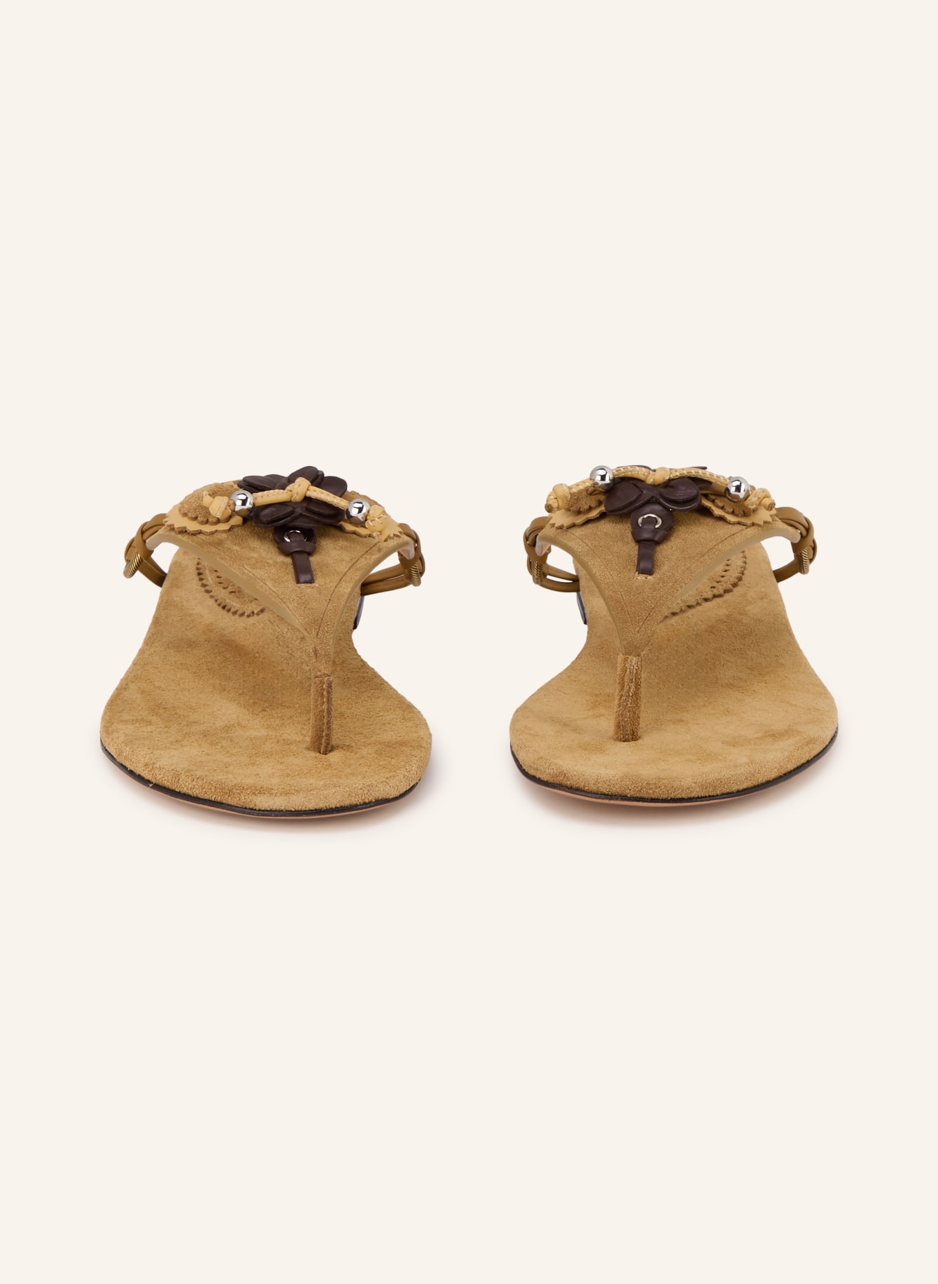 ISABEL MARANT Zehentrenner ELATO-GD: CAMEL / HELLBRAUN / DUNKELBRAUN