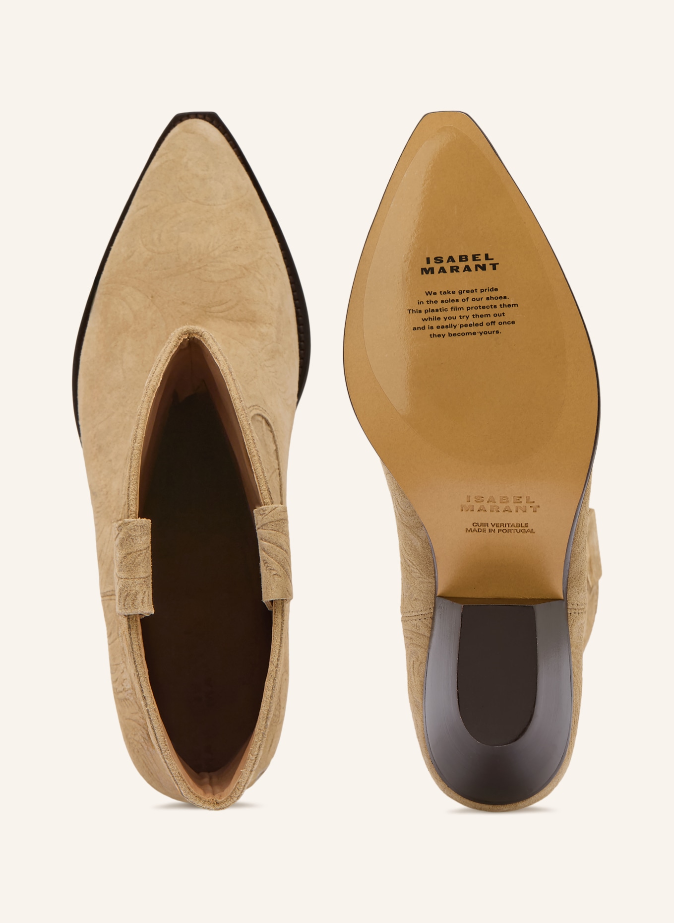 ISABEL MARANT Cowboy Boots DUERTO: HELLBRAUN