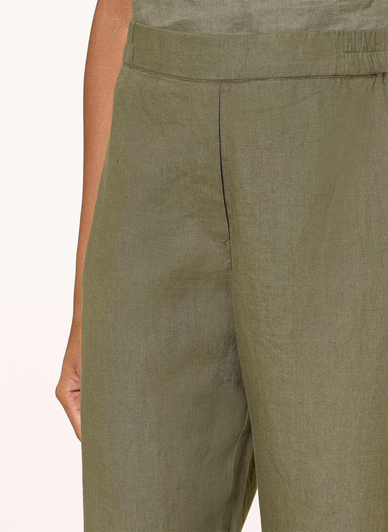 lilienfels Lněné kalhoty ANTON: OLIVOVÁ