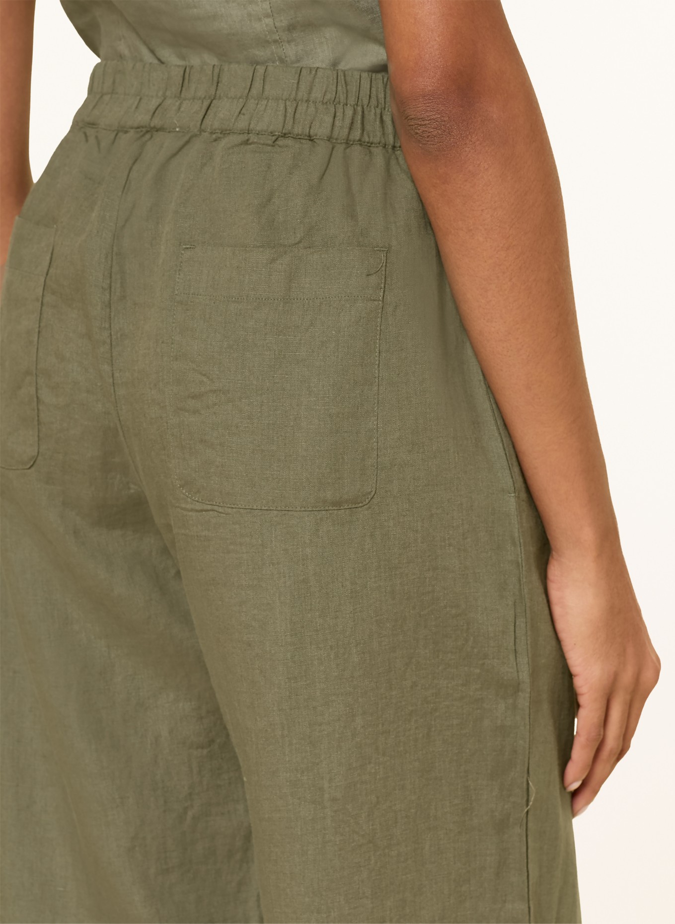 lilienfels Lněné kalhoty ANTON: OLIVOVÁ