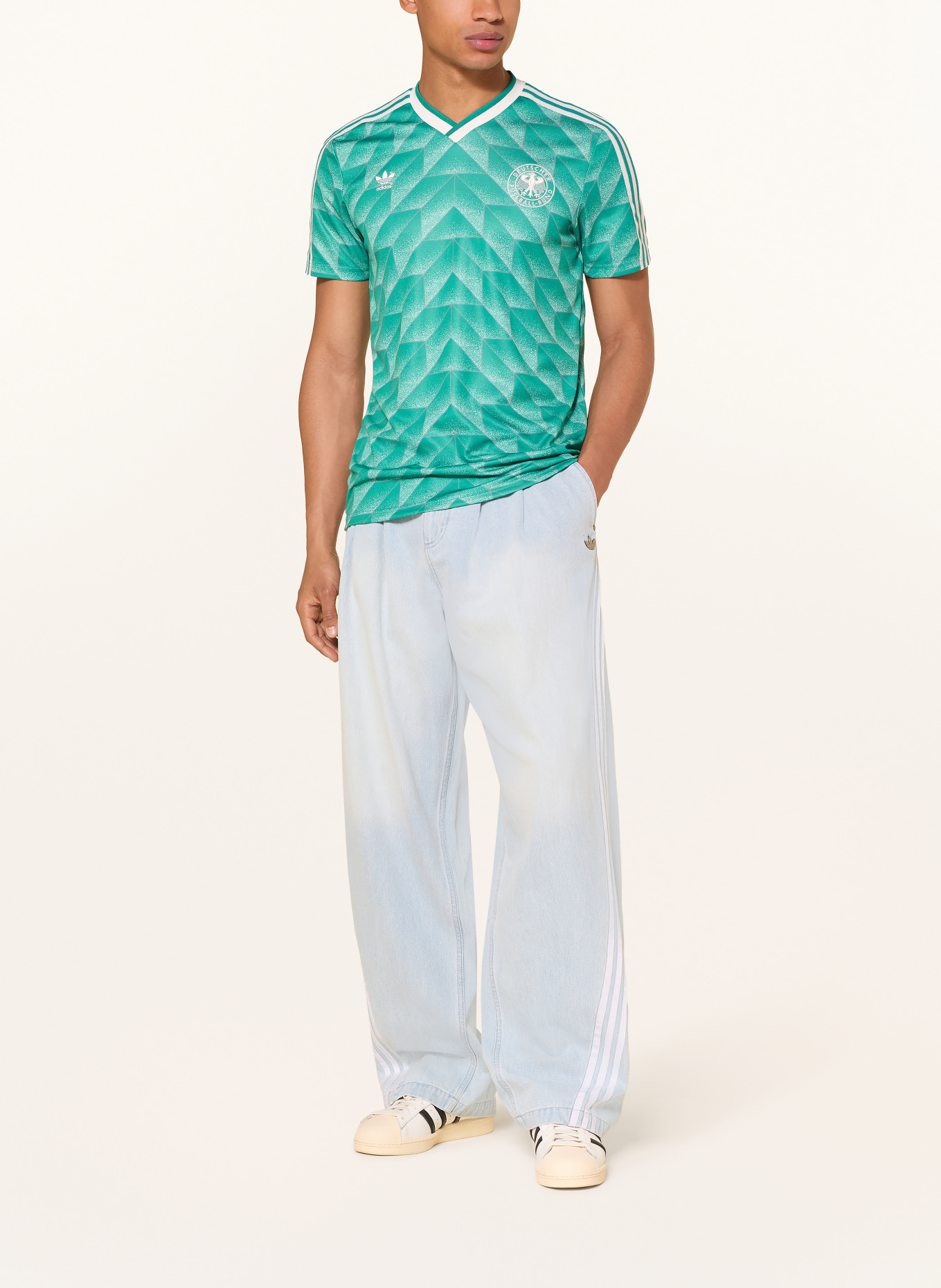 adidas Venkovní dres NĚMECKO 1990: ZELENÁ / BÍLÁ