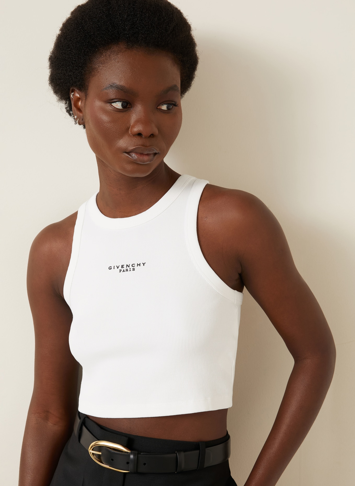 GIVENCHY Cropped-Top: WEISS