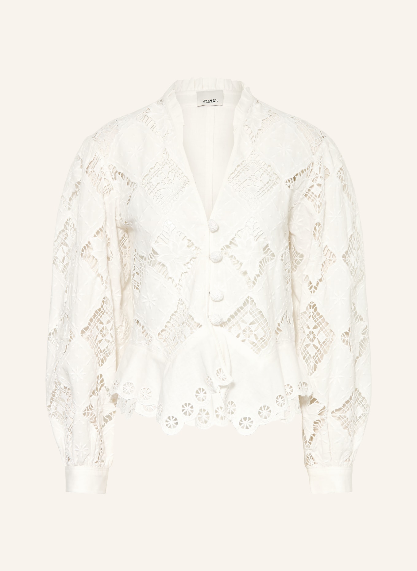 ISABEL MARANT Blusenshirt NINA aus Spitze: WEISS