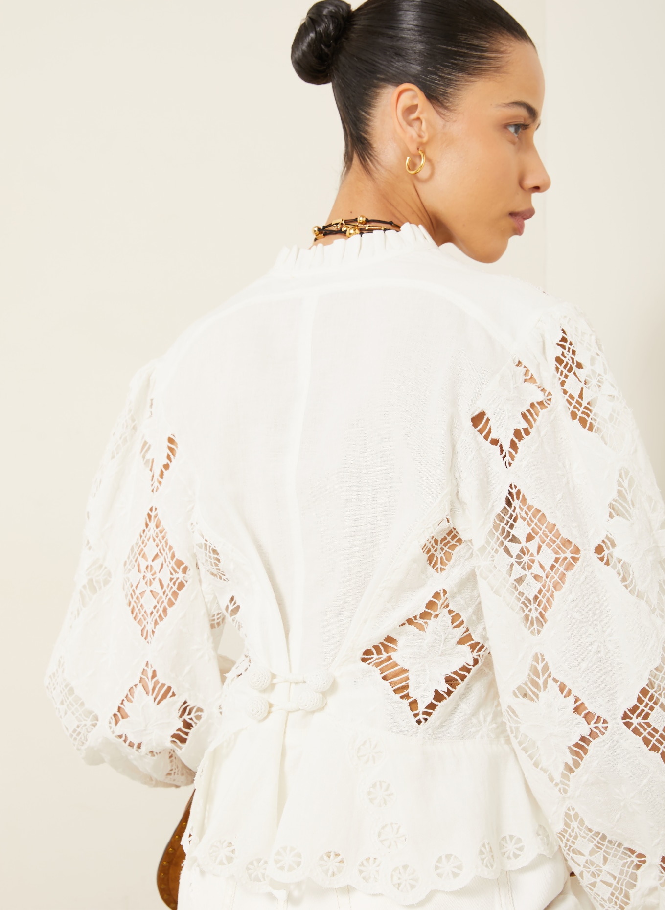 ISABEL MARANT Blusenshirt NINA aus Spitze: WEISS