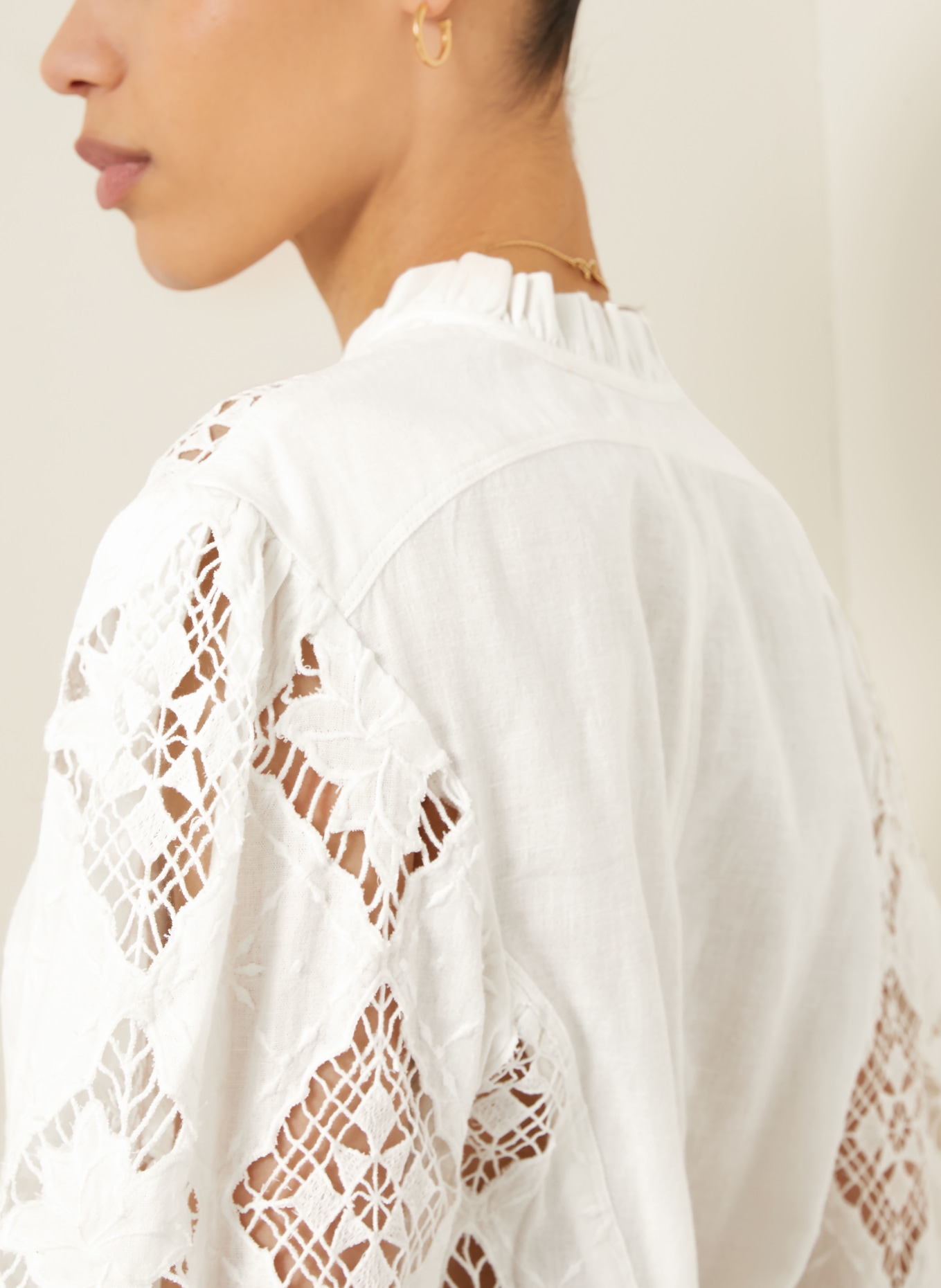 ISABEL MARANT Blusenshirt NINA aus Spitze: WEISS