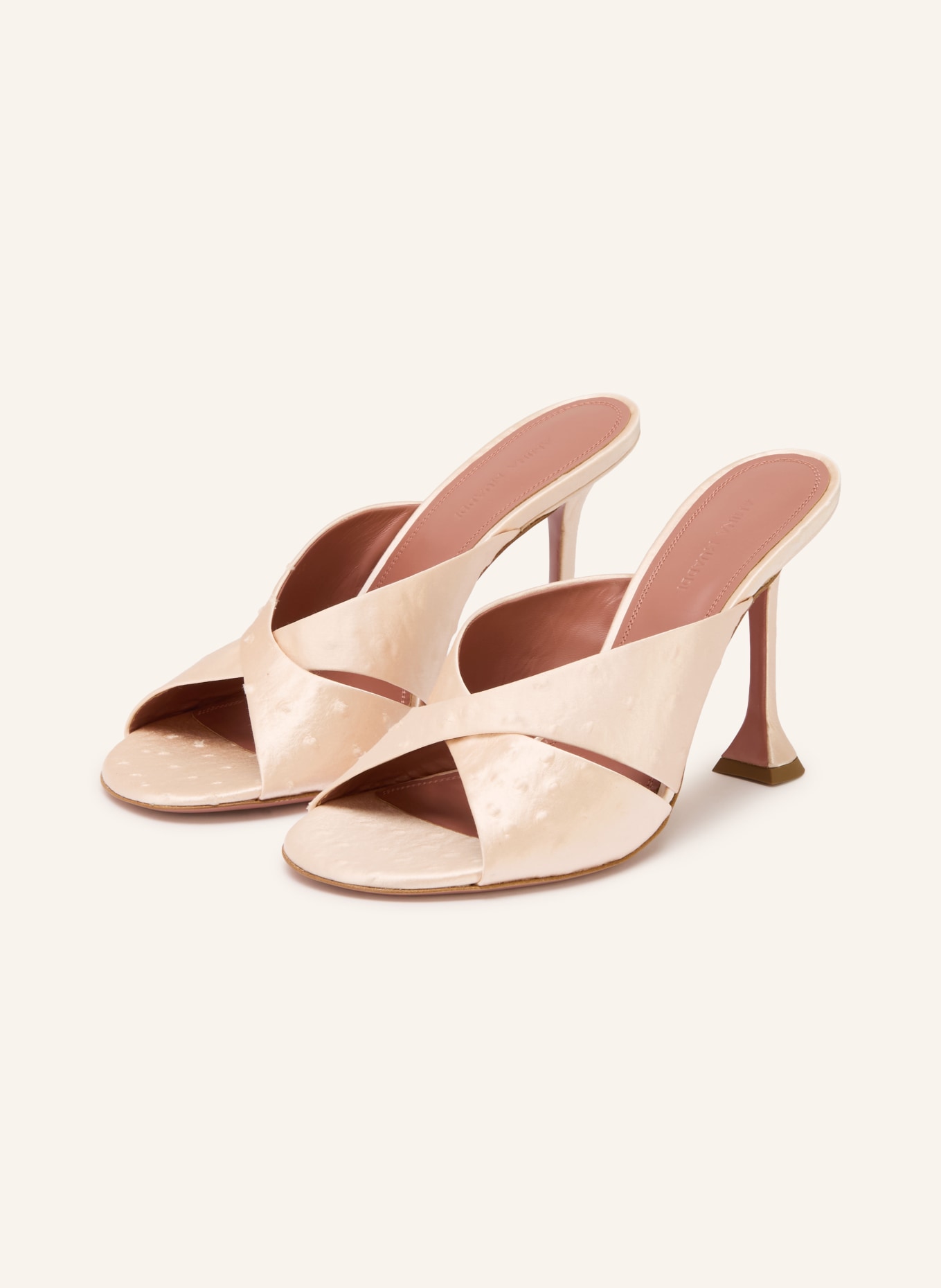 AMINA MUADDI Pantofle SALMA: KRÉMOVÁ