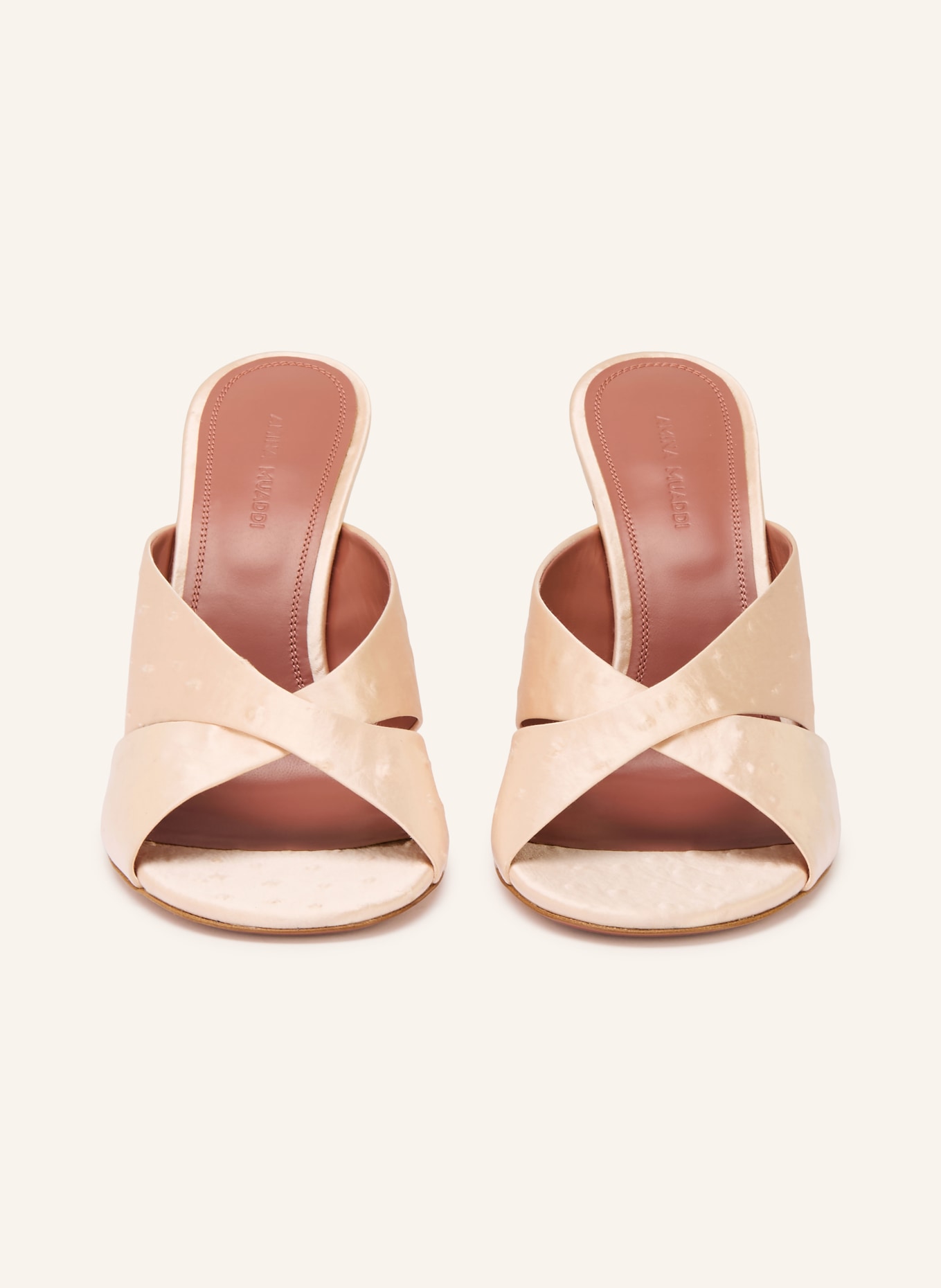 AMINA MUADDI Pantofle SALMA: KRÉMOVÁ