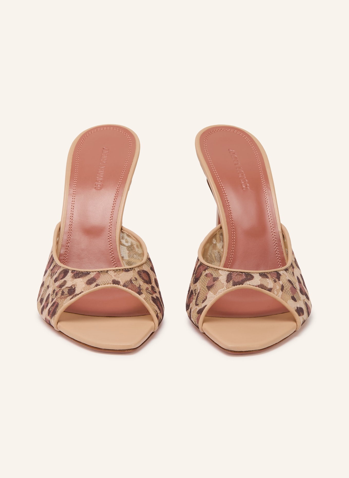 AMINA MUADDI Pantofle ALEXA: SVĚTLE HNĚDÁ / HNĚDÁ / ČERNÁ