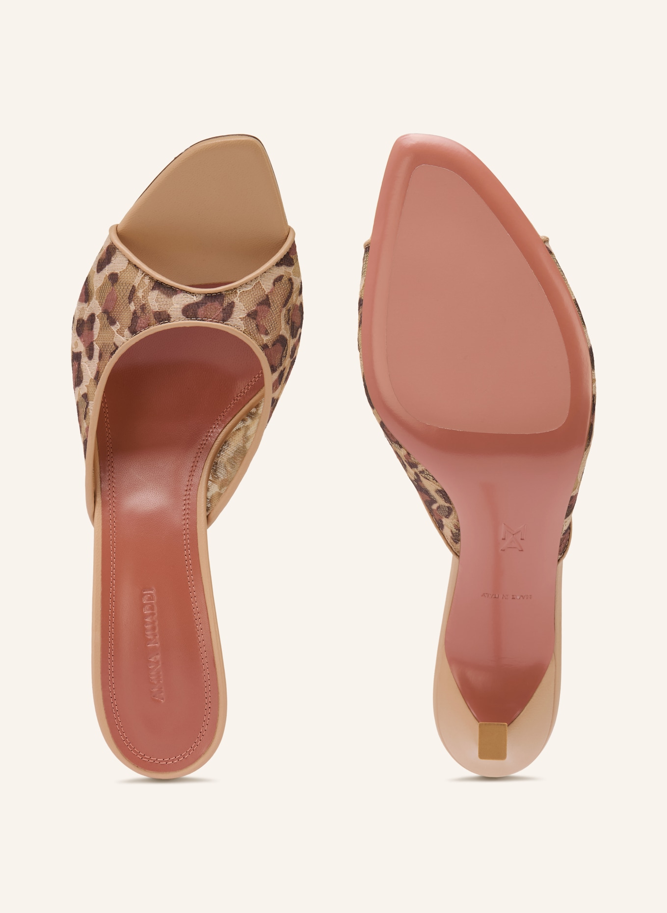 AMINA MUADDI Pantofle ALEXA: SVĚTLE HNĚDÁ / HNĚDÁ / ČERNÁ