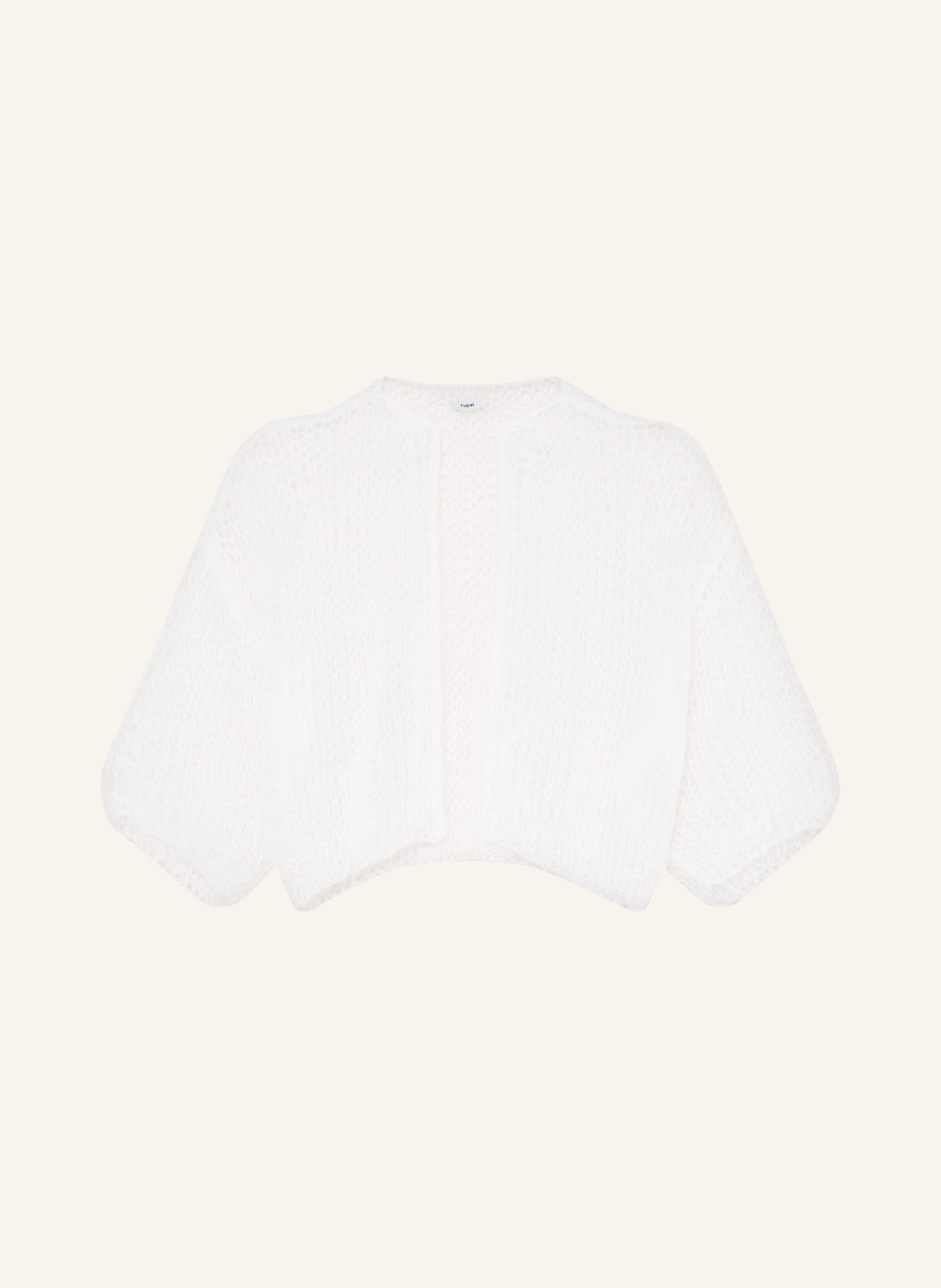 MAIAMI Cropped-Strickhülle aus Mohair mit 3/4-Arm: WEISS