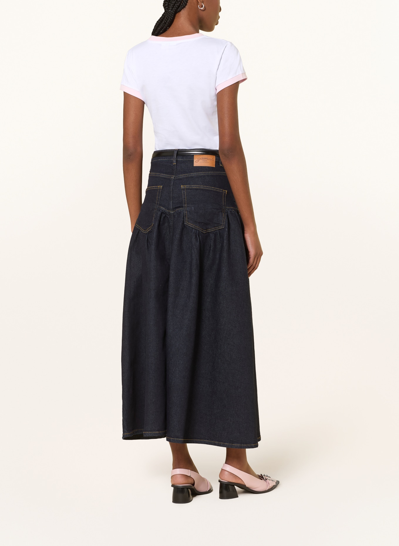 GANNI T-Shirt: WEISS / ROSA