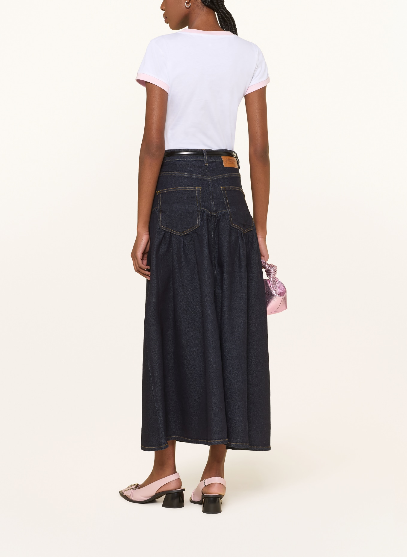 GANNI Jeansrock: DUNKELBLAU