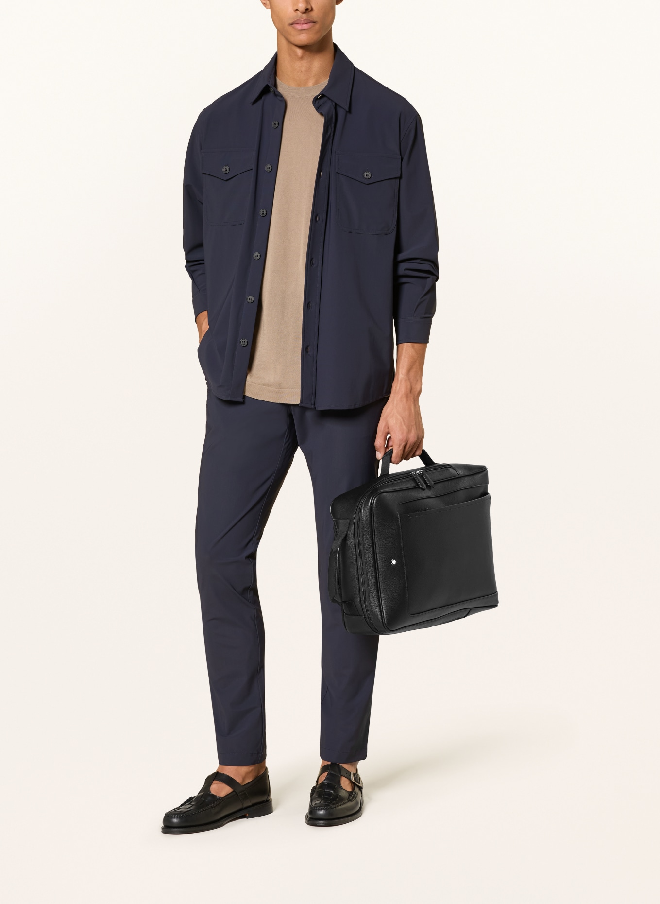 MONTBLANC COMPANION Saffiano Backpack with Laptop Compartment: BLACK