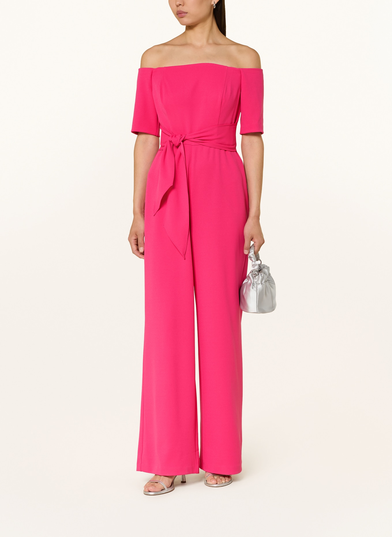 ADRIANNA PAPELL Off-Shoulder-Jumpsuit: PINK