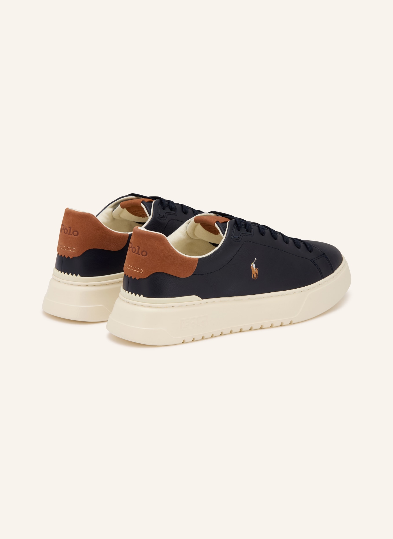 POLO RALPH LAUREN Sneakers: WHITE / SILVER