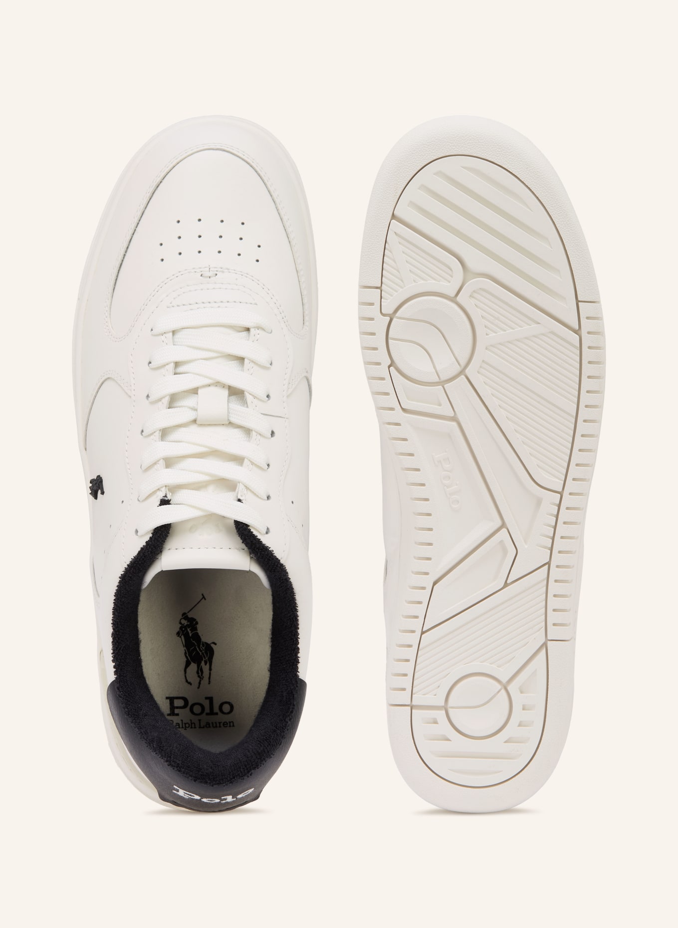 POLO RALPH LAUREN sneaker: WHITE / BLACK