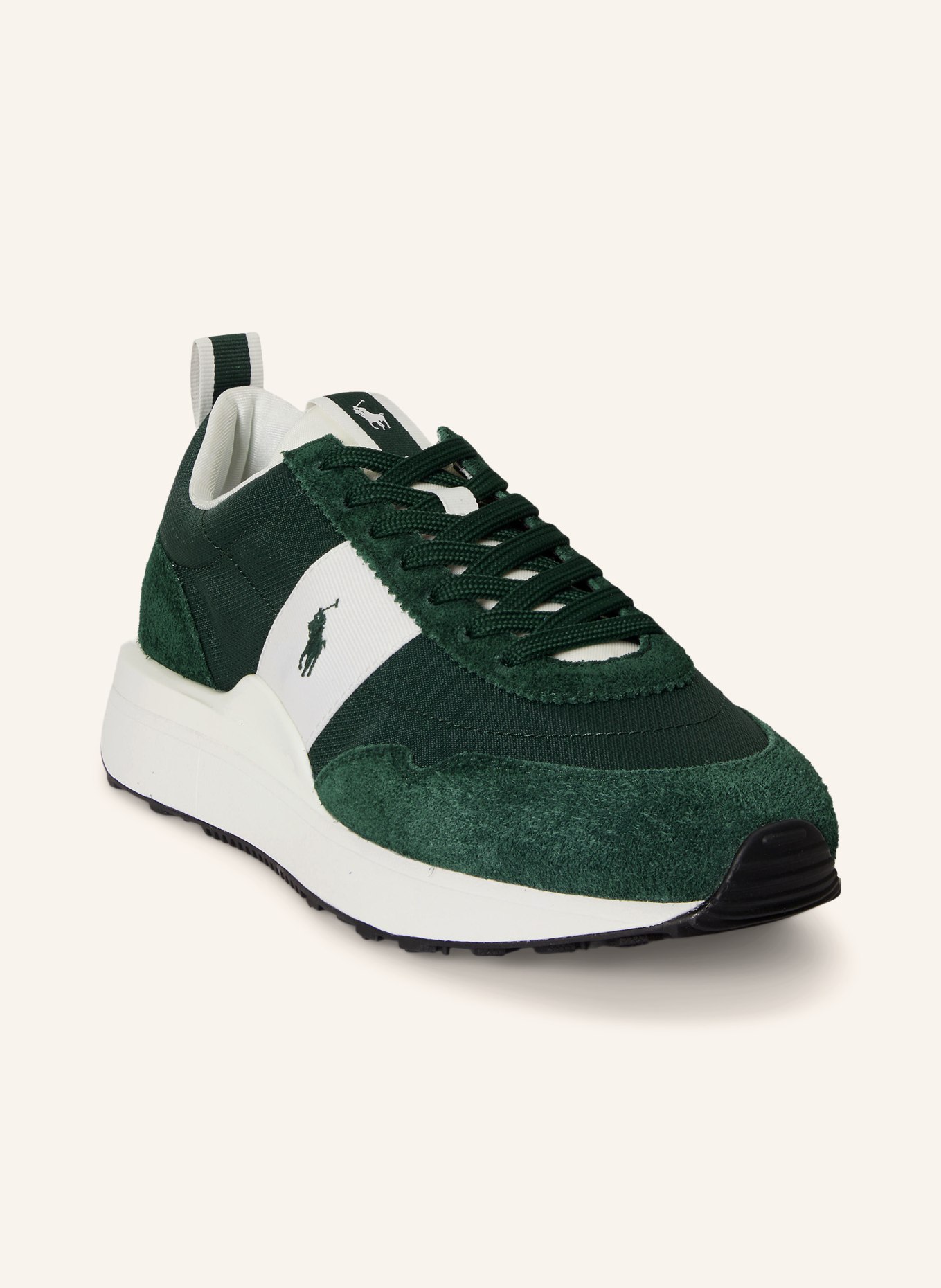 POLO RALPH LAUREN Sneaker: DUNKELGRÜN / WEISS