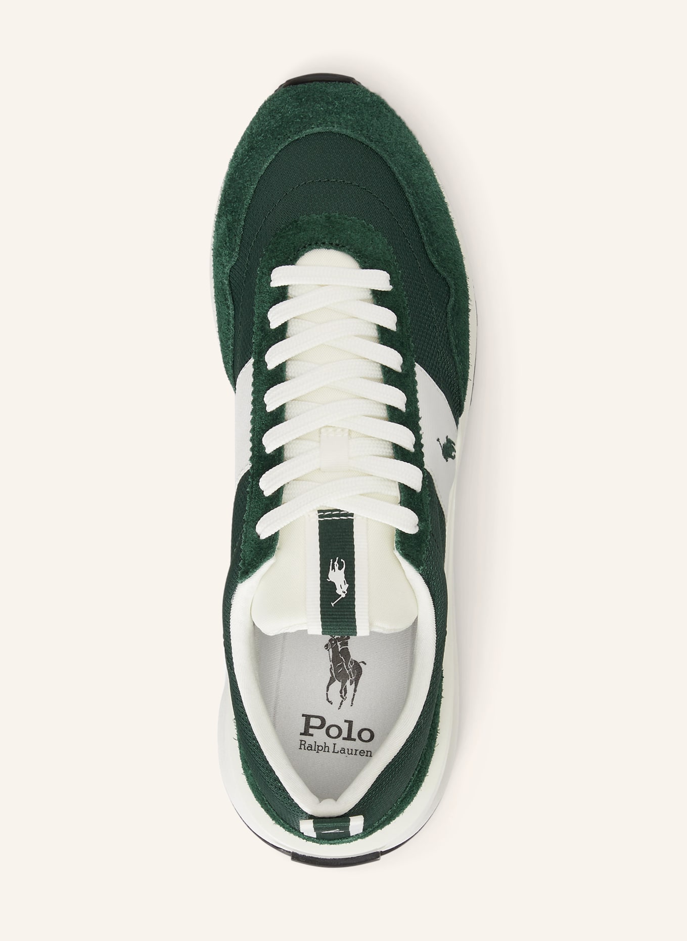 POLO RALPH LAUREN Sneaker: DUNKELGRÜN / WEISS