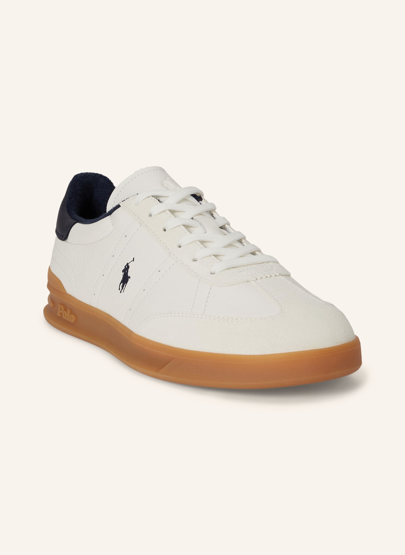 POLO RALPH LAUREN Sneaker: WEISS / DUNKELBLAU
