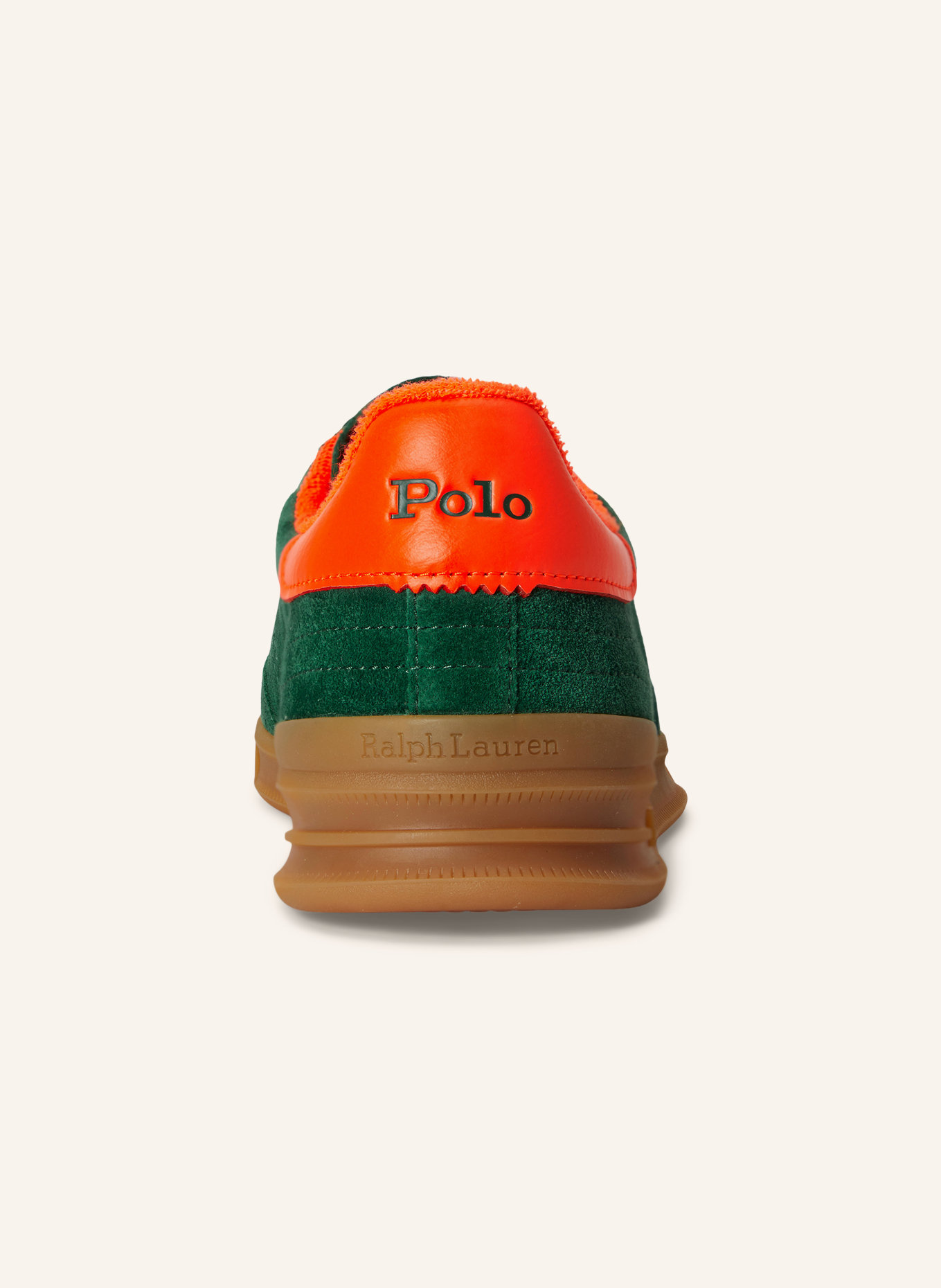 POLO RALPH LAUREN sneaker: GREEN / NEON ORANGE