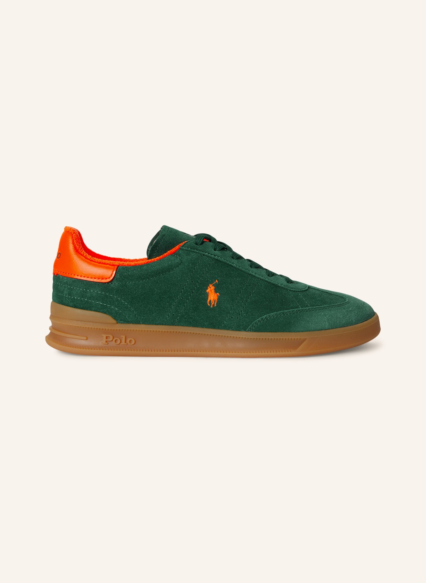 POLO RALPH LAUREN sneaker: GREEN / NEON ORANGE