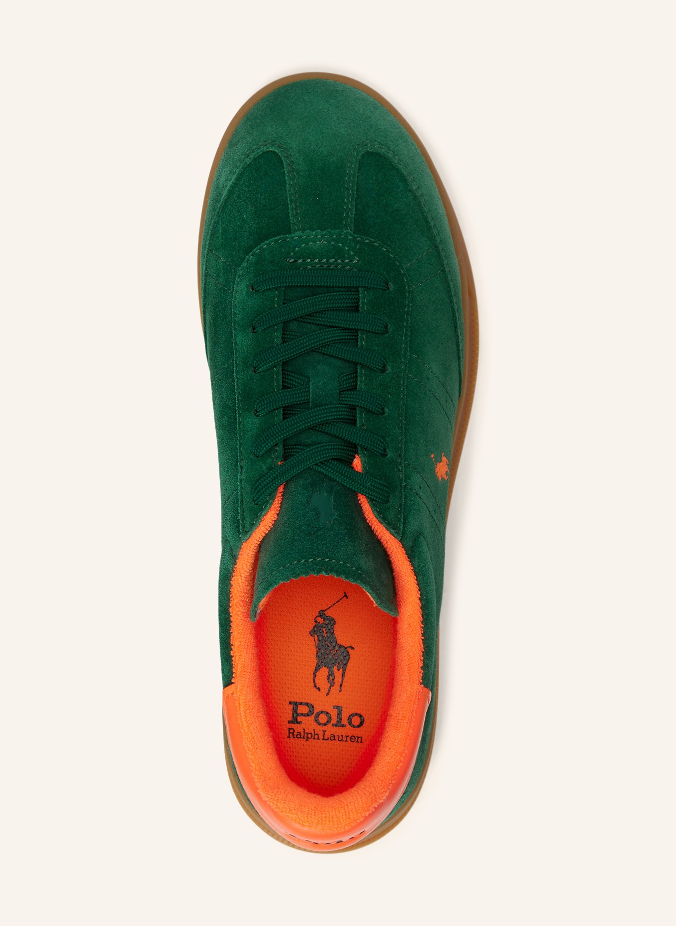 POLO RALPH LAUREN sneaker: GREEN / NEON ORANGE